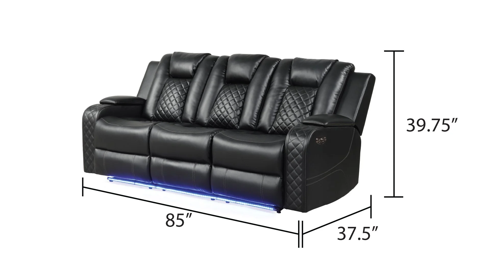 Benz Sofa Black - Image 2