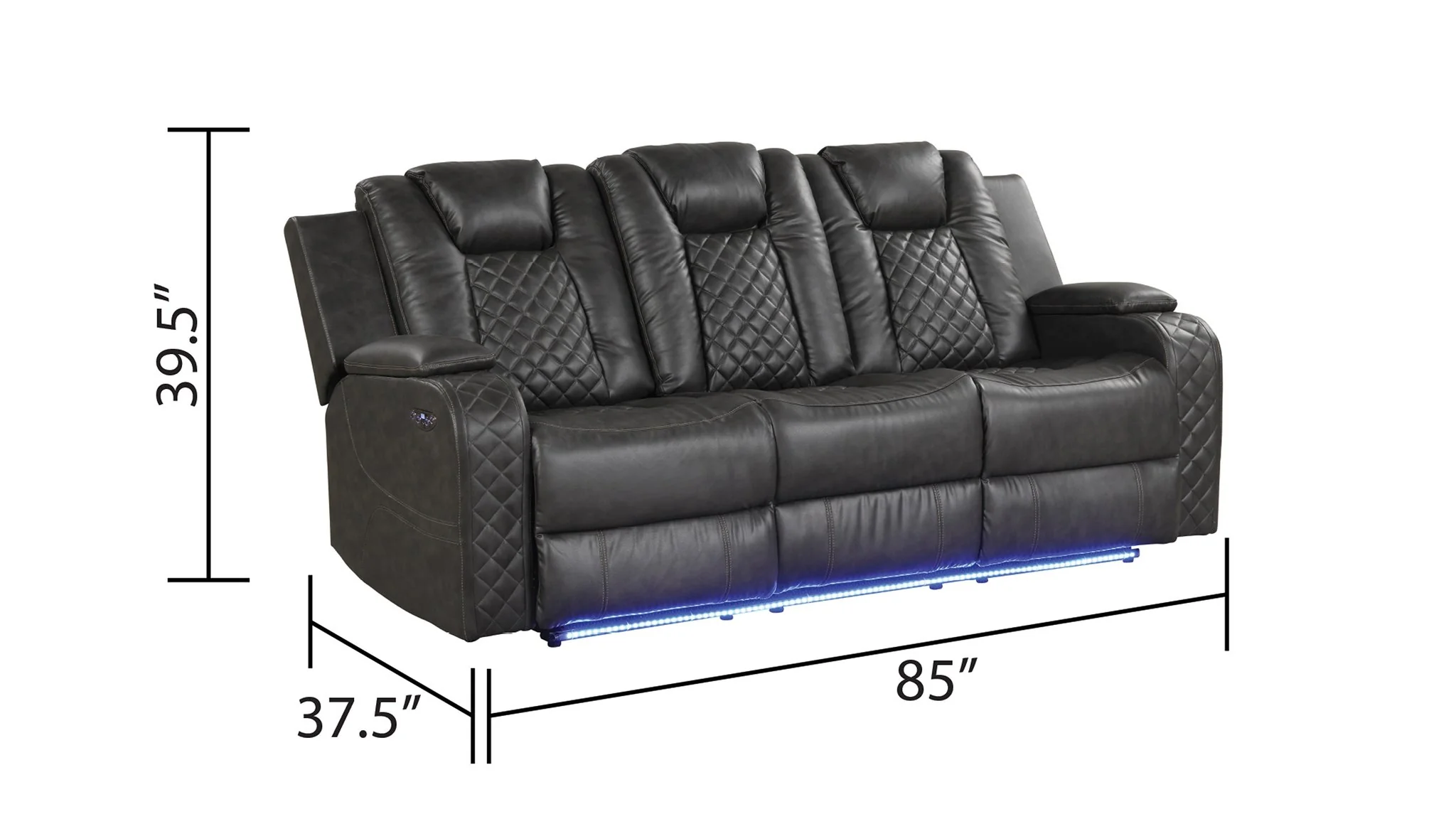 Benz Sofa Gray - Image 2