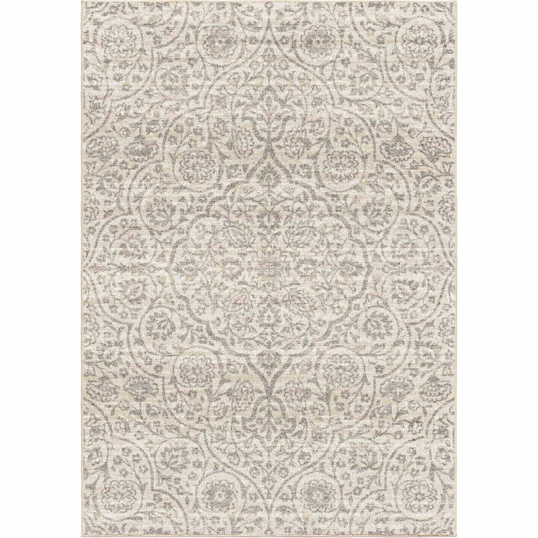 Berkeley Contemporary 5x8 Area Rug in Cream/Gray