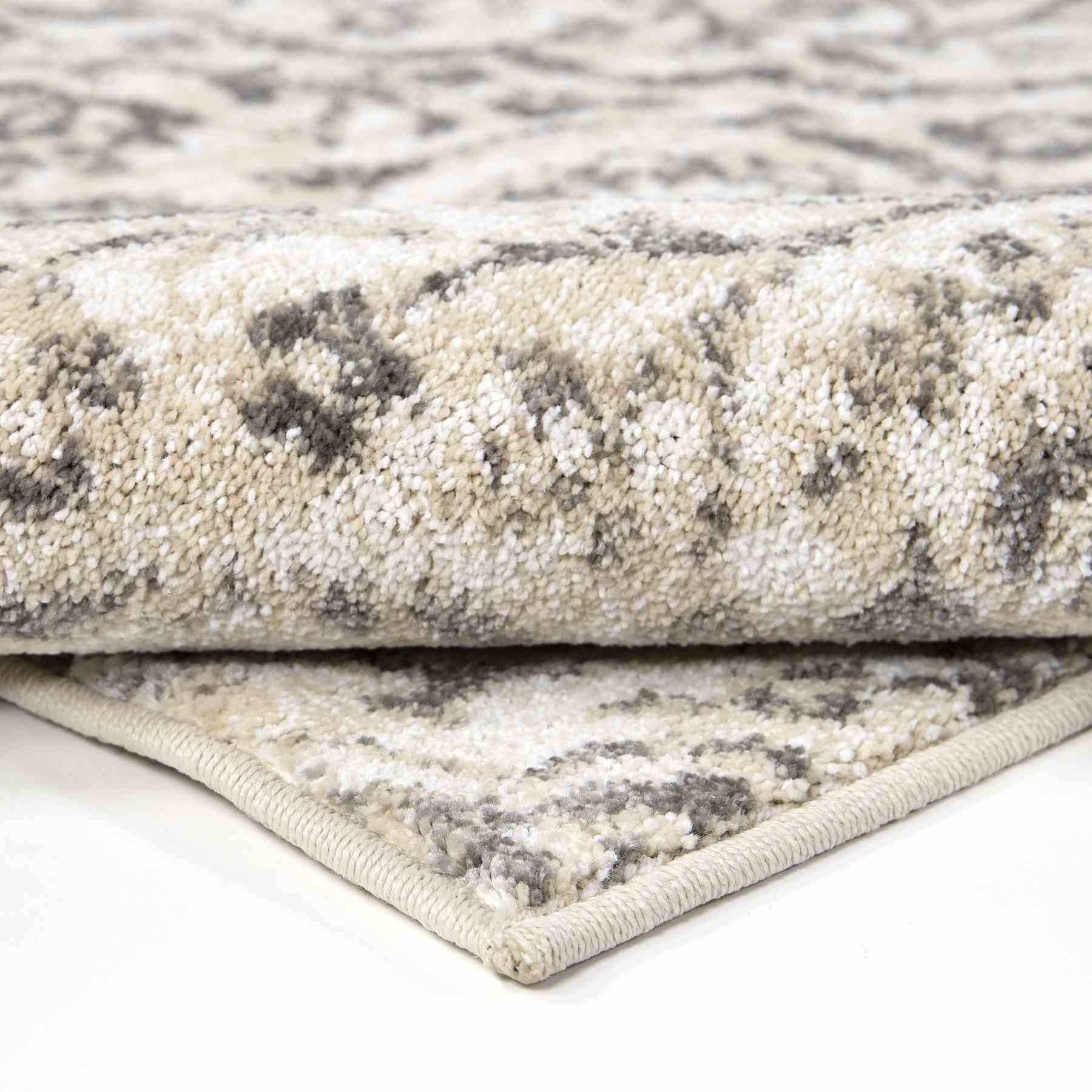 Berkeley Contemporary 8x10 Area Rug in Cream/Gray