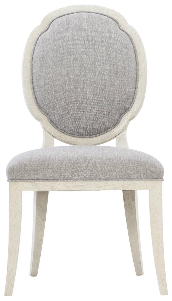 Bernhardt Allure Side Chair in White & Silver (Set of 2) 399-541