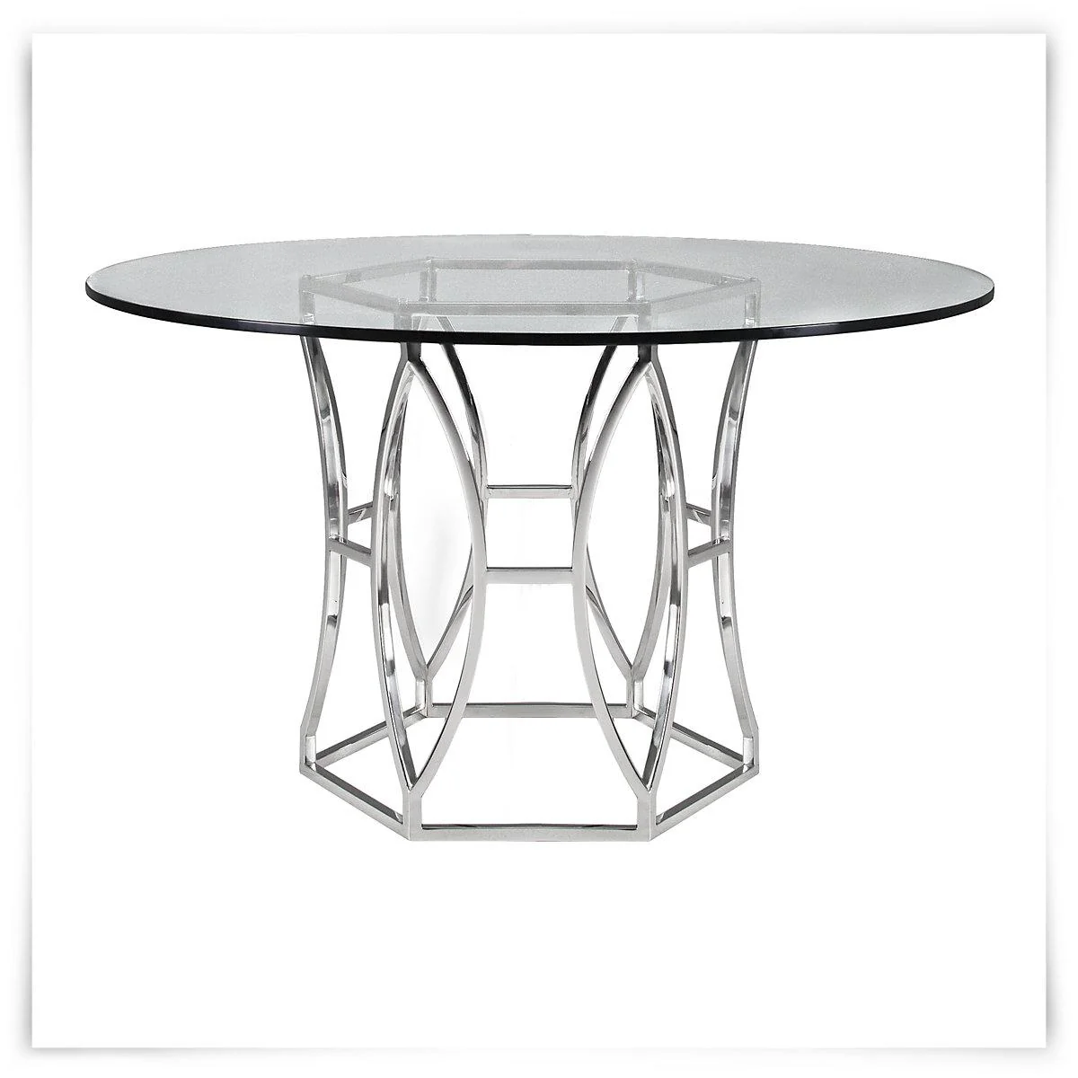 Bernhardt Argent Glass Round Table