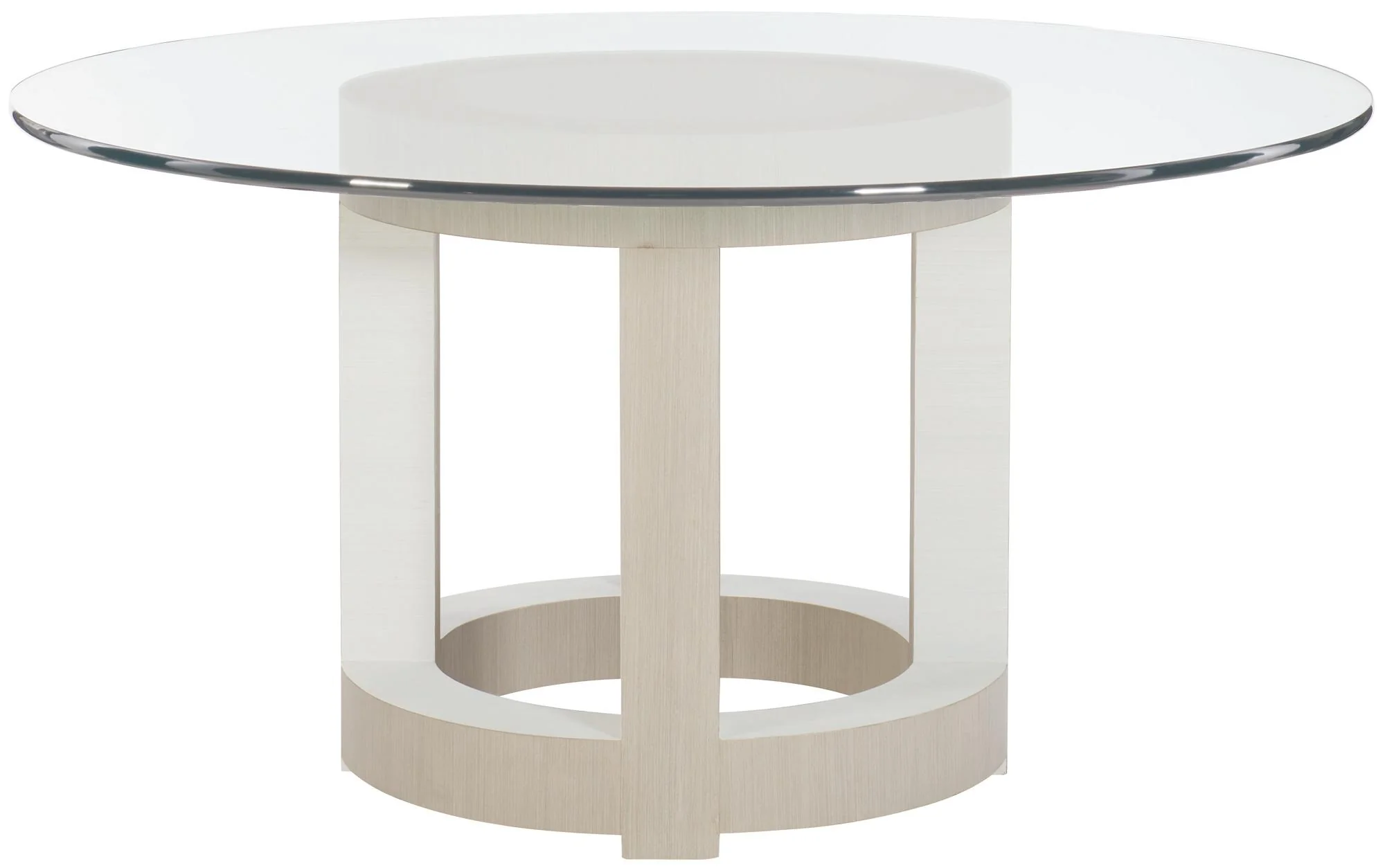 Bernhardt Axiom 54" Round Dining Table in Linear Gray