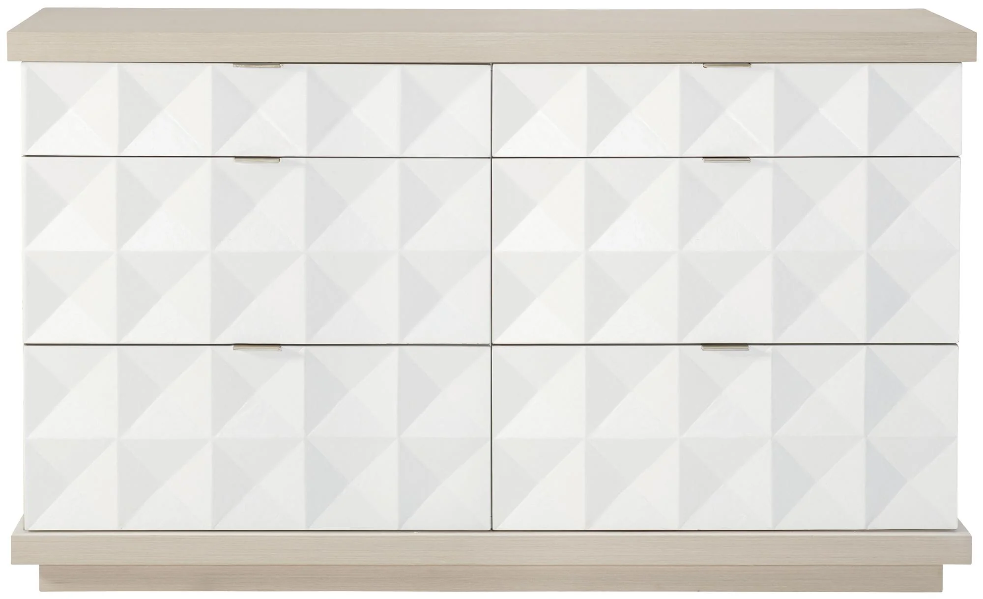 Bernhardt Axiom Cast Shaped Dresser in Linear White 381-056