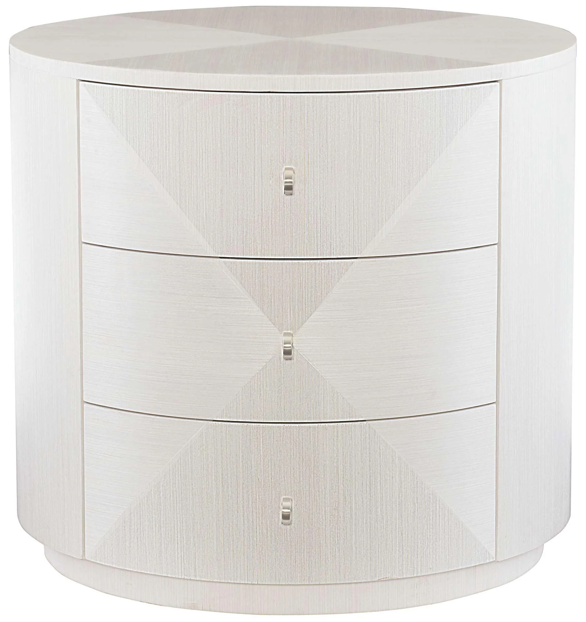 Bernhardt Axiom Round Chairside Table in Linear White 381-127