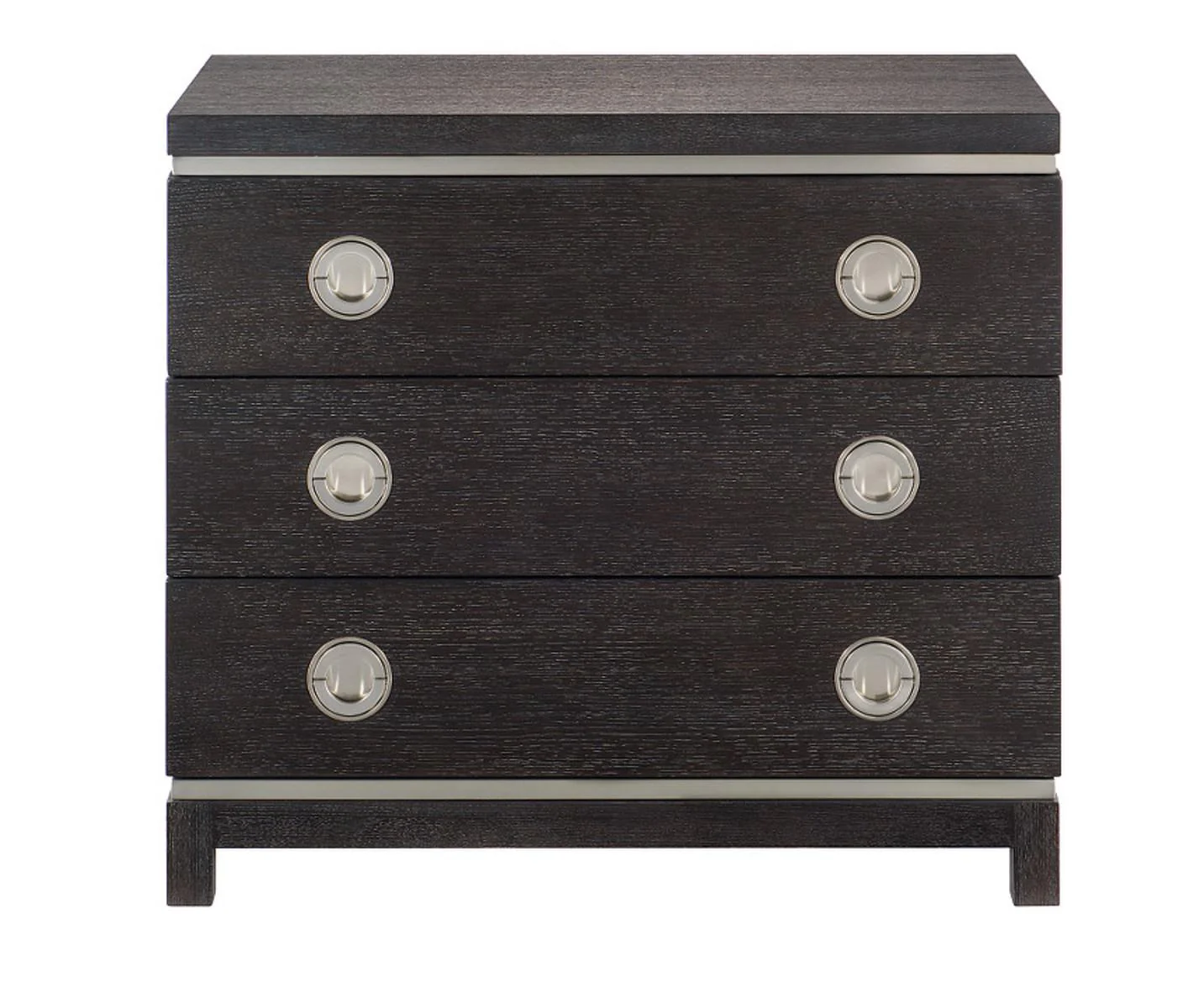 Bernhardt Decorage Nightstand in Cerused Mink/Silver Mist 380-229