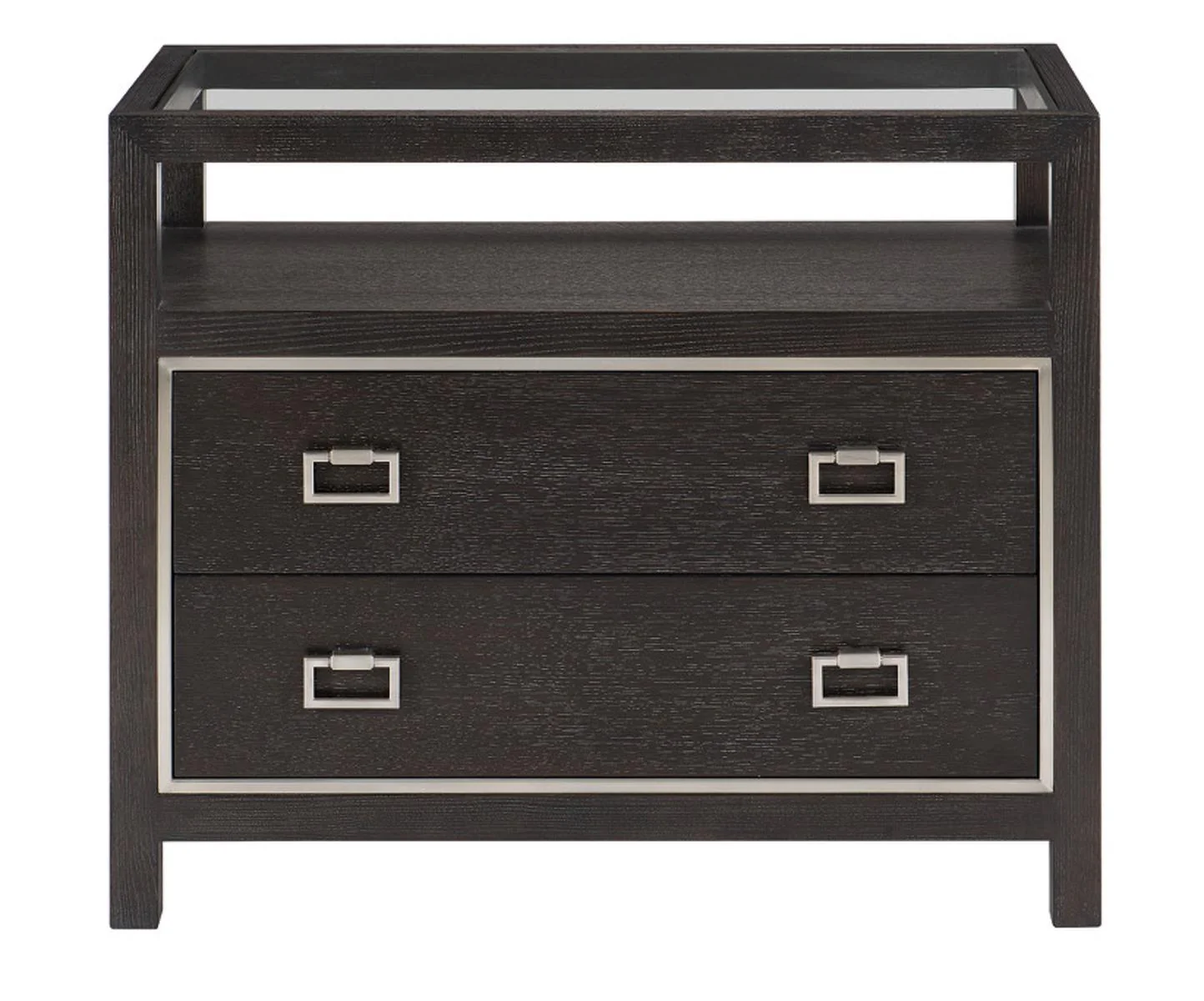 Bernhardt Decorage Nightstand in Cerused Mink/Silver Mist 380-234