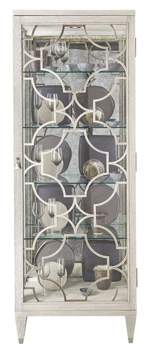 Bernhardt Domaine Blanc 1 Door Curio in Dove White 374-356