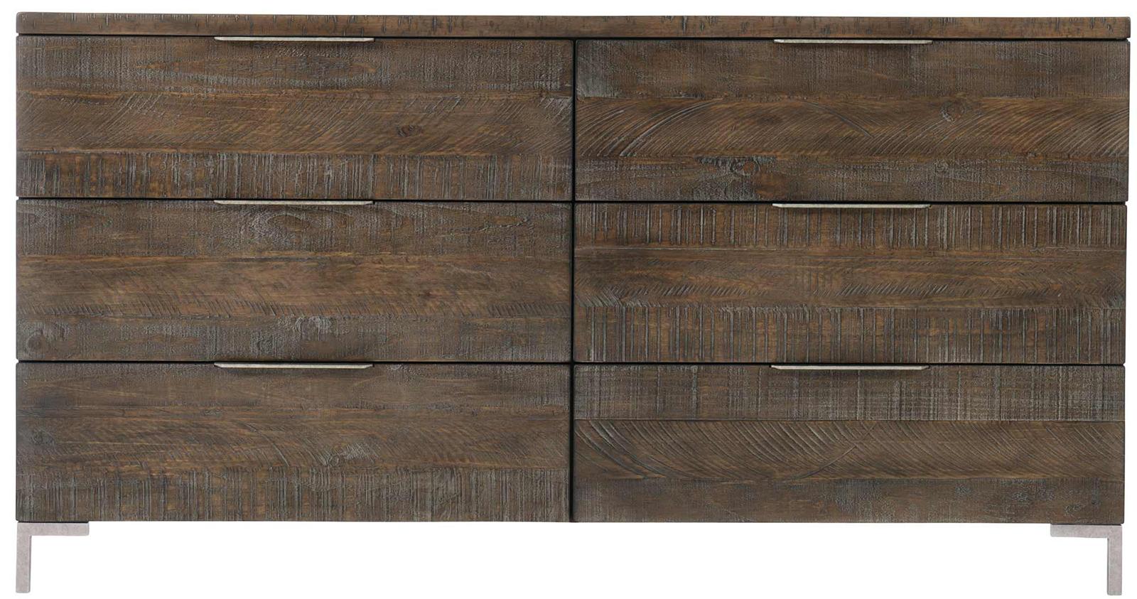Bernhardt Loft Logan Square Haines 6-Drawer Dresser in Sable Brown 303-044B