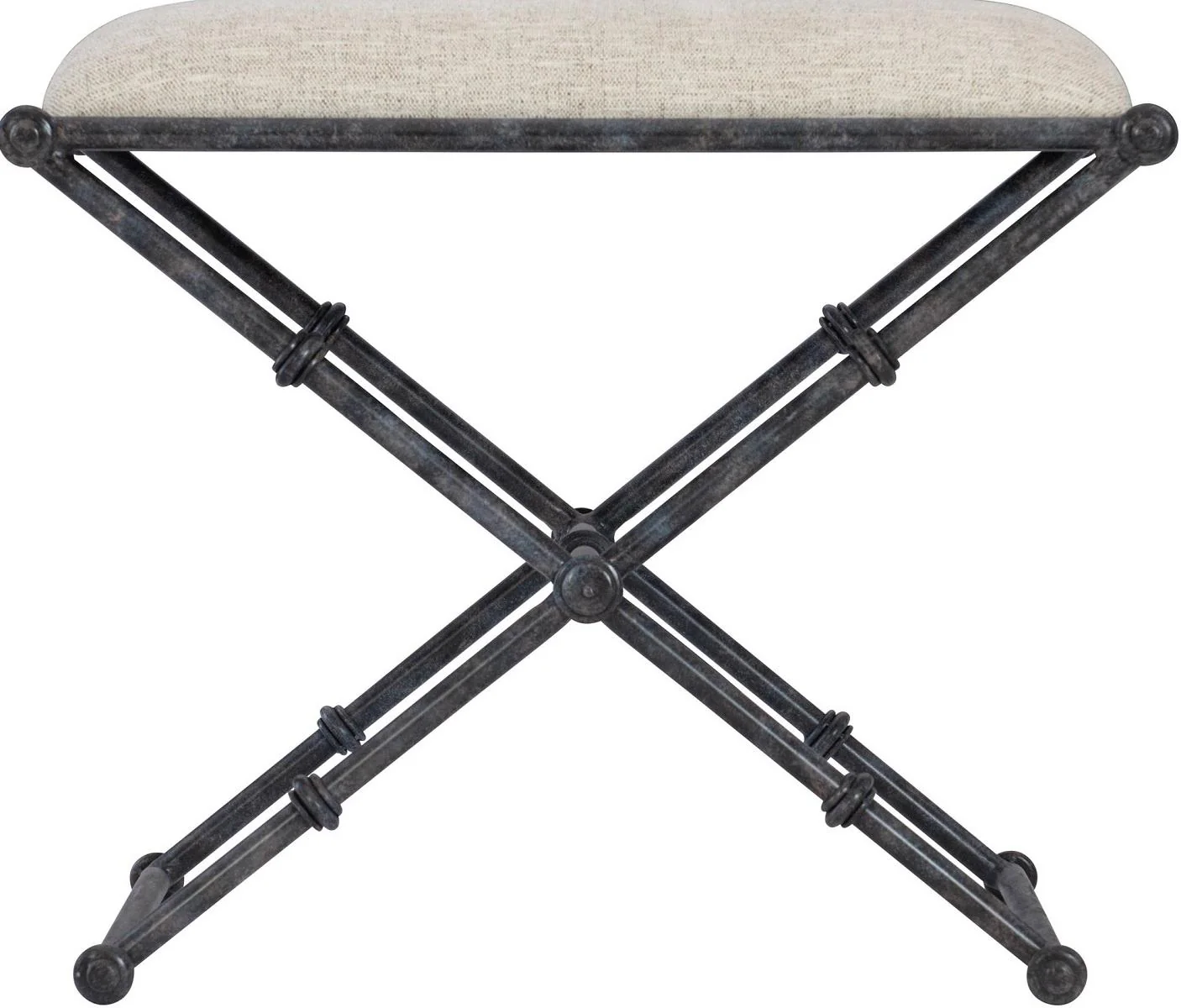 Bernhardt Mirabelle Metal Bench in Carbon 304-506