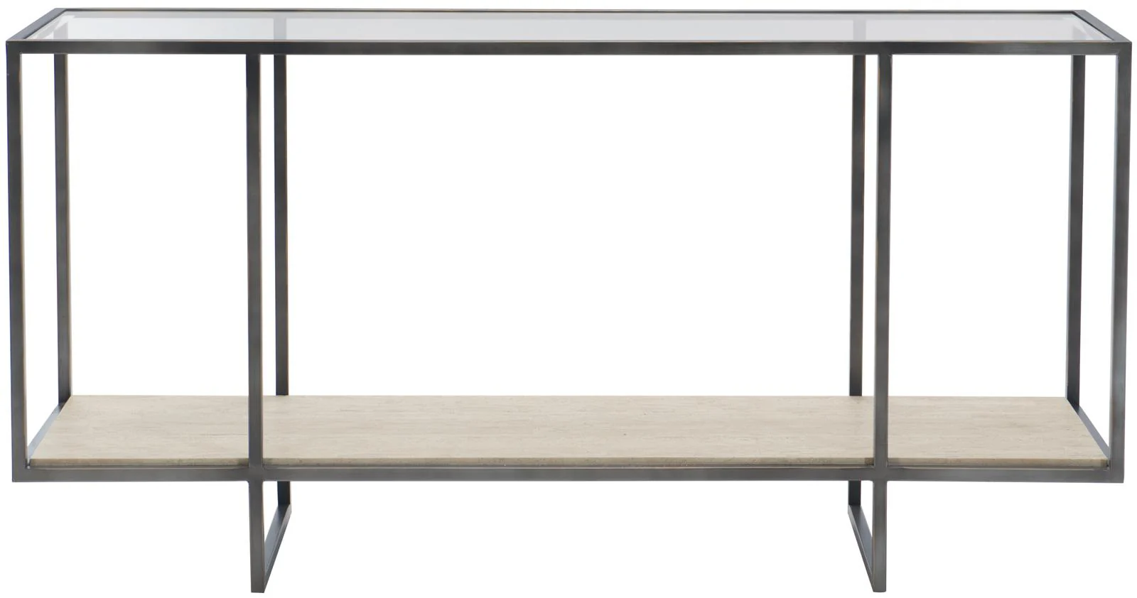 Bernhardt Harlow Metal Console Table in Bronze 514-910