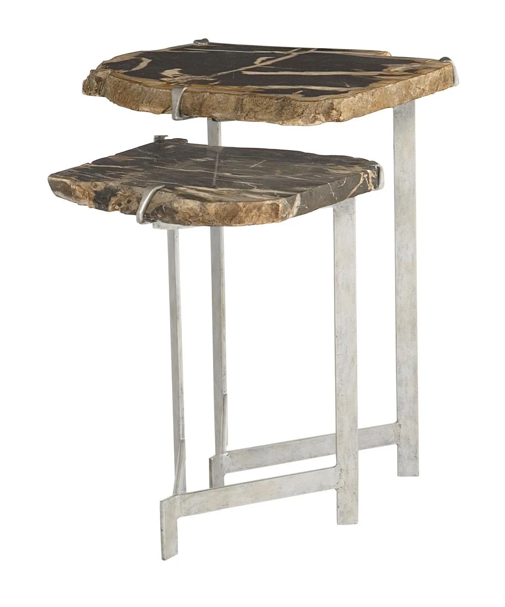 Bernhardt Interiors Ardelle Nesting Tables in Matte Silver 358-029