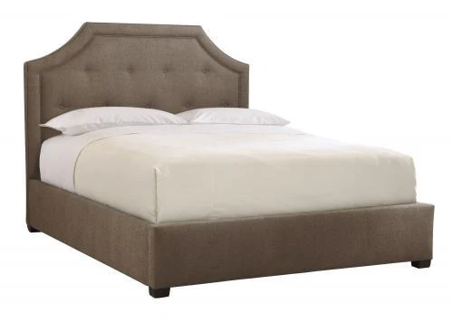 Bernhardt Interiors Avery Button-Tufted Twin Headboard w/Bed Frame in Espresso