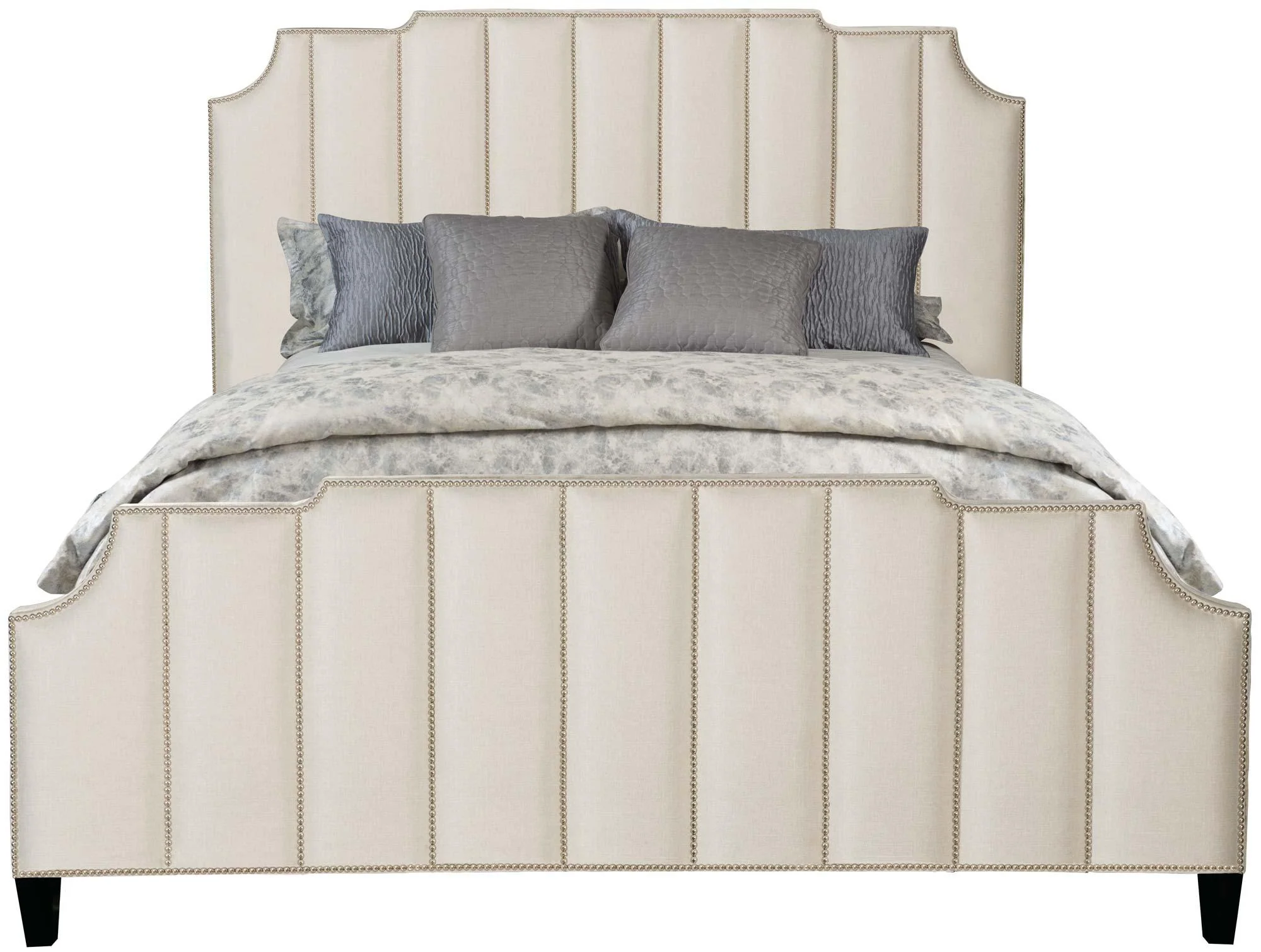 Bernhardt Interiors Bayonne Upholstered Queen Bed in Smoke
