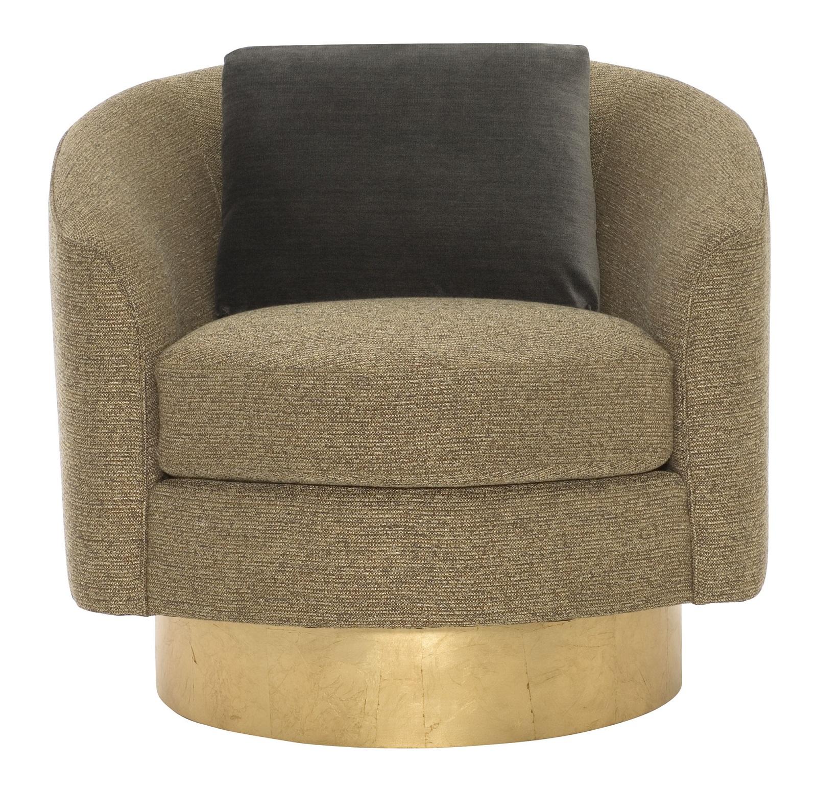 Bernhardt Interiors Camino Swivel Chair in Gold Leaf N5713S