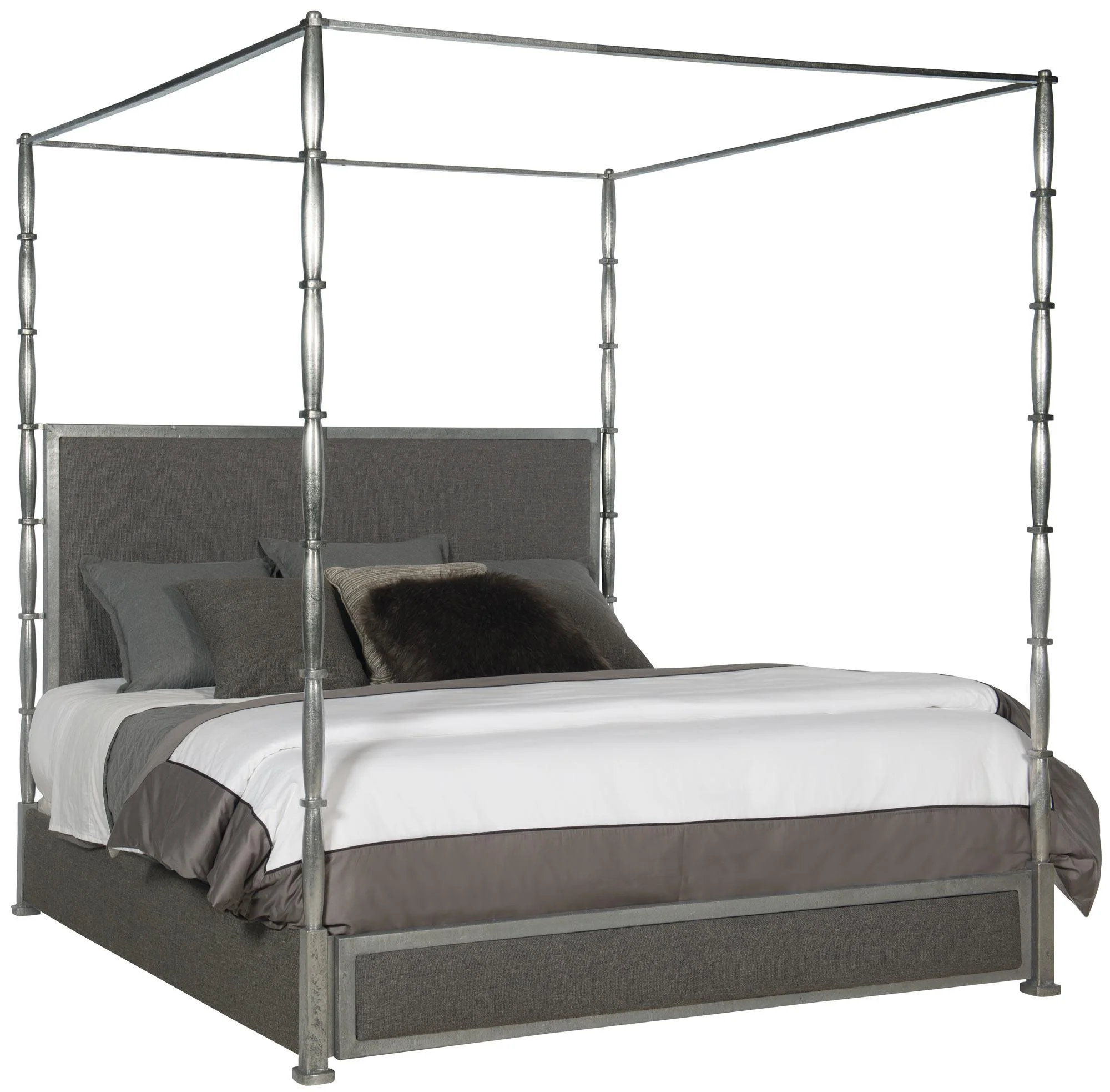 Bernhardt Interiors Dominic Canopy King Bed in Graphite