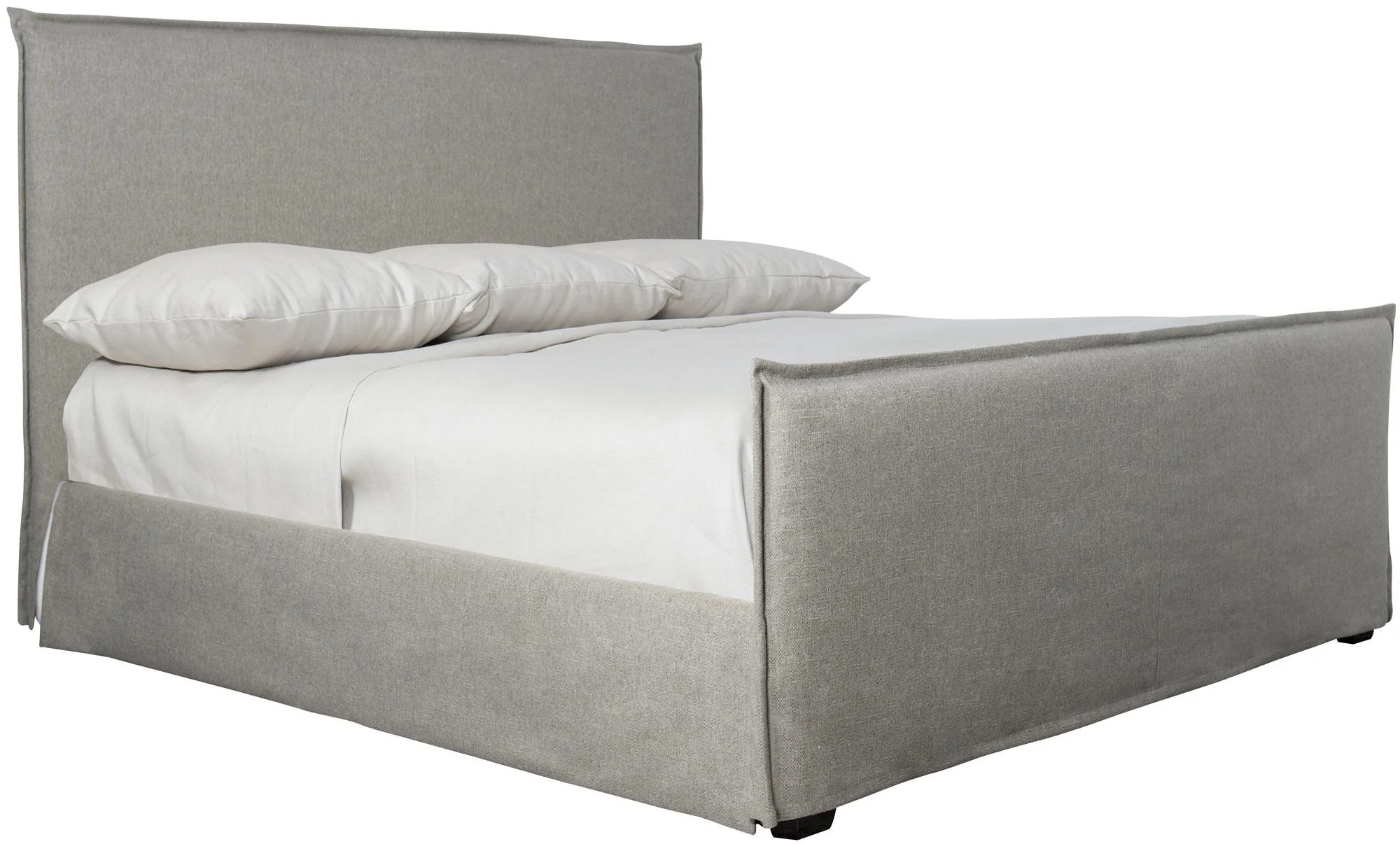 Bernhardt Interiors Gerston Slipcovered California King Bed in Espresso