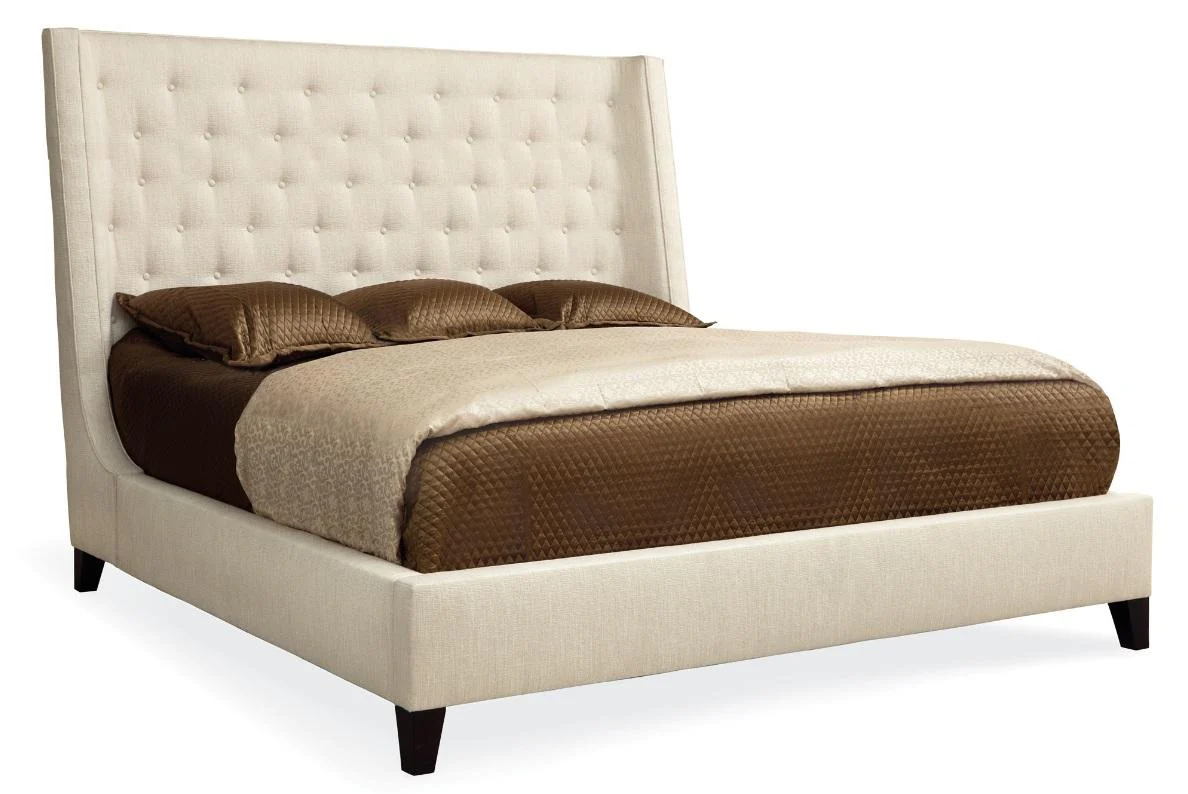 Bernhardt Interiors Maxime Wing King with Taller Headboard Bed in Espresso