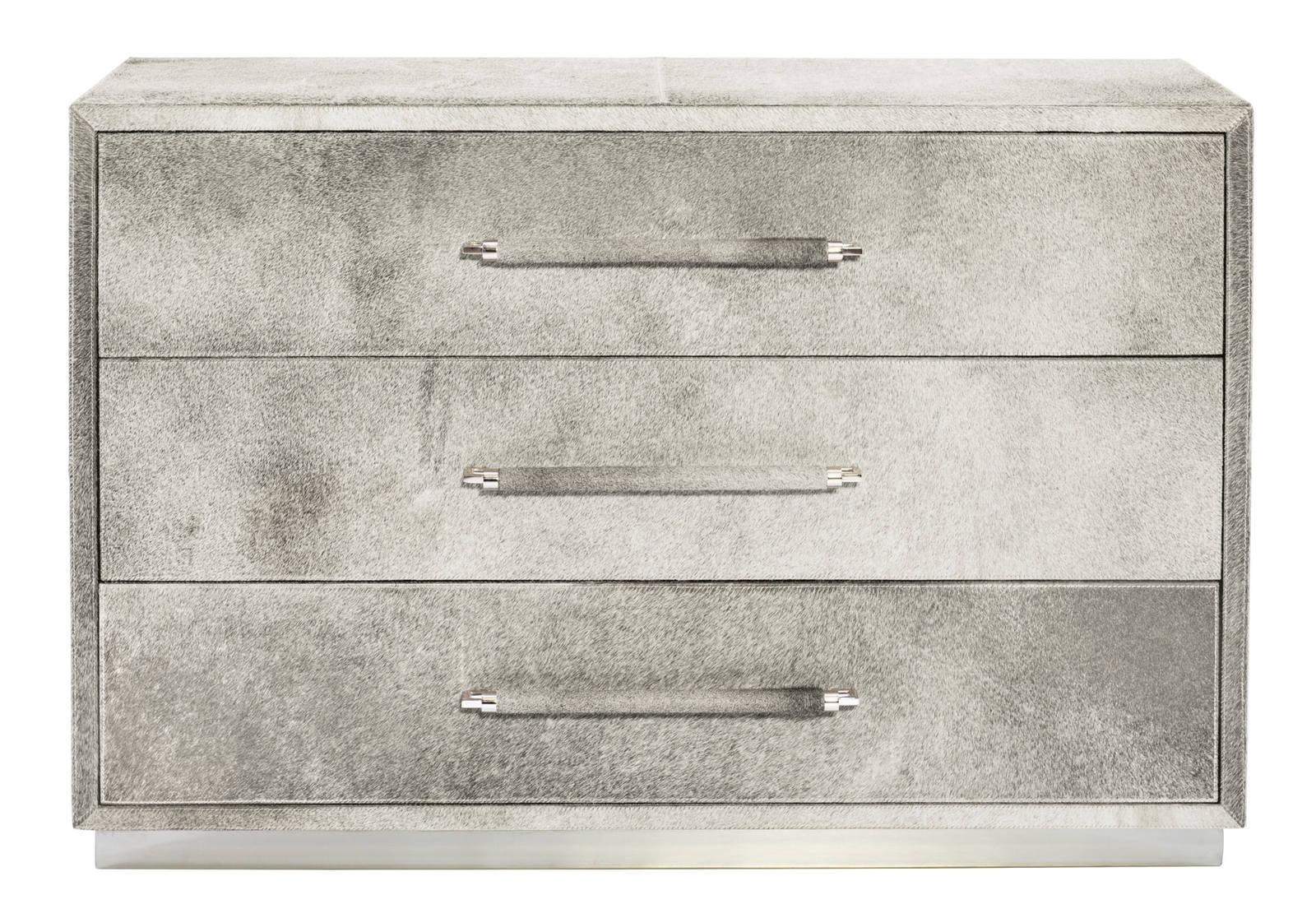 Bernhardt Interiors Parkin Drawer Chest in Polished Stainless Steel 369-032