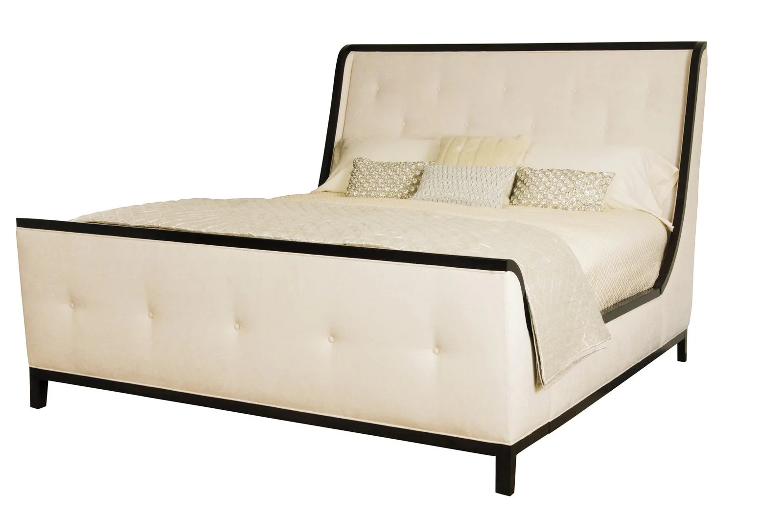 Bernhardt Jet Set King Upholstered Bed in Caviar