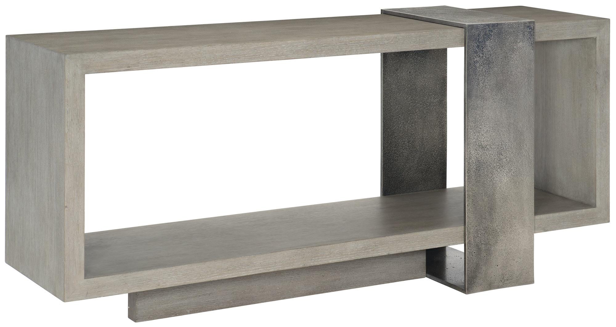 Bernhardt Linea Console Table in Cerused Greige 384-910G