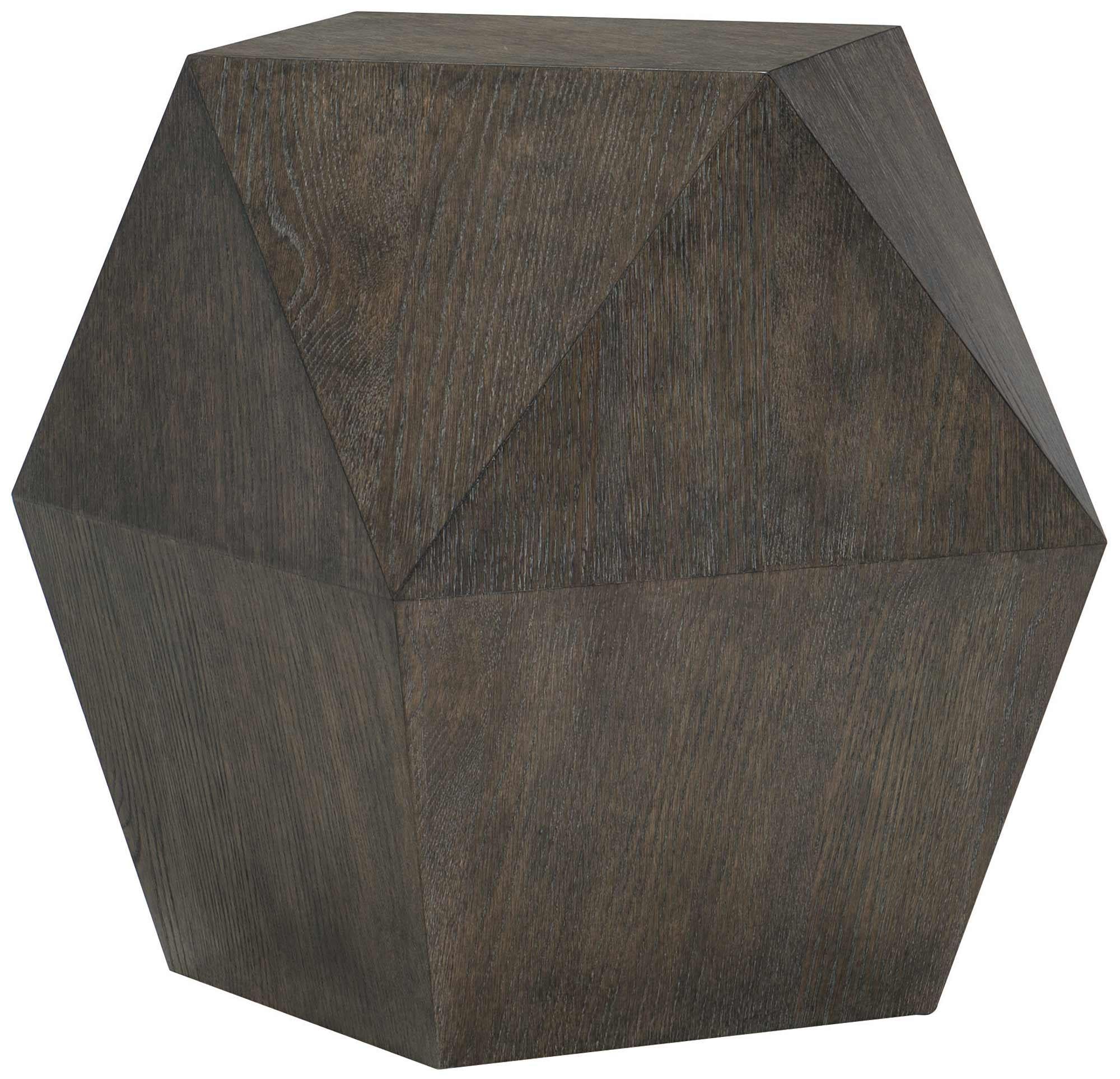 Bernhardt Linea Triangular End Table in Cerused Charcoal 384-111B