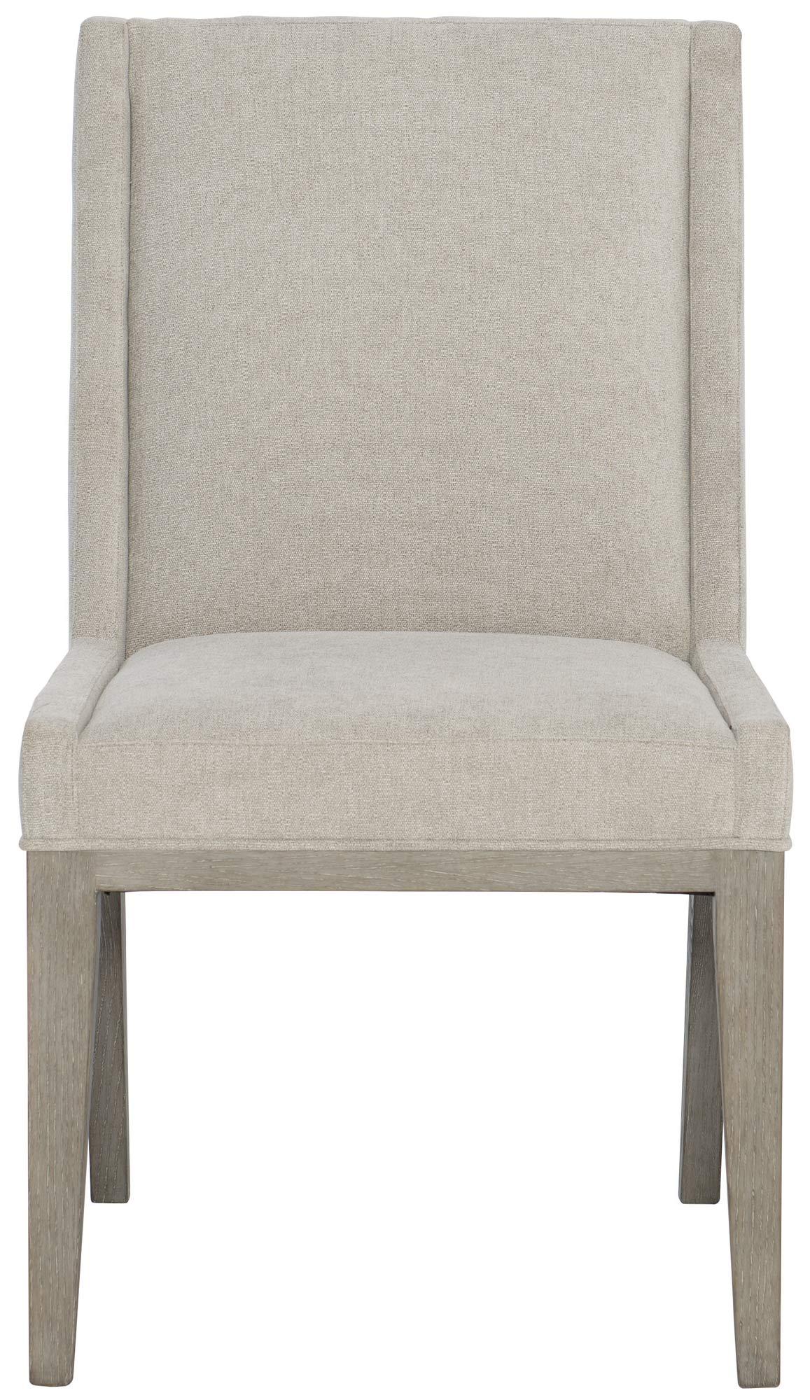 Bernhardt Linea Upholstered Side Chair in Cerused Greige