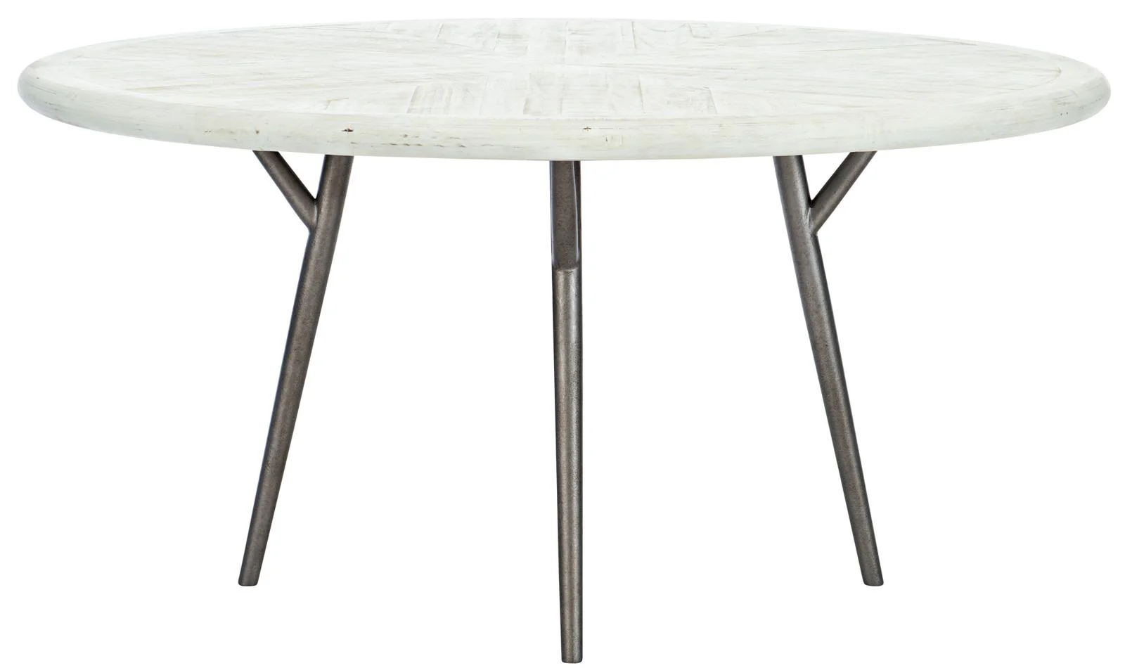 Bernhardt Loft Highland Park Presley Round Dining Table in Brushed White 398-271W