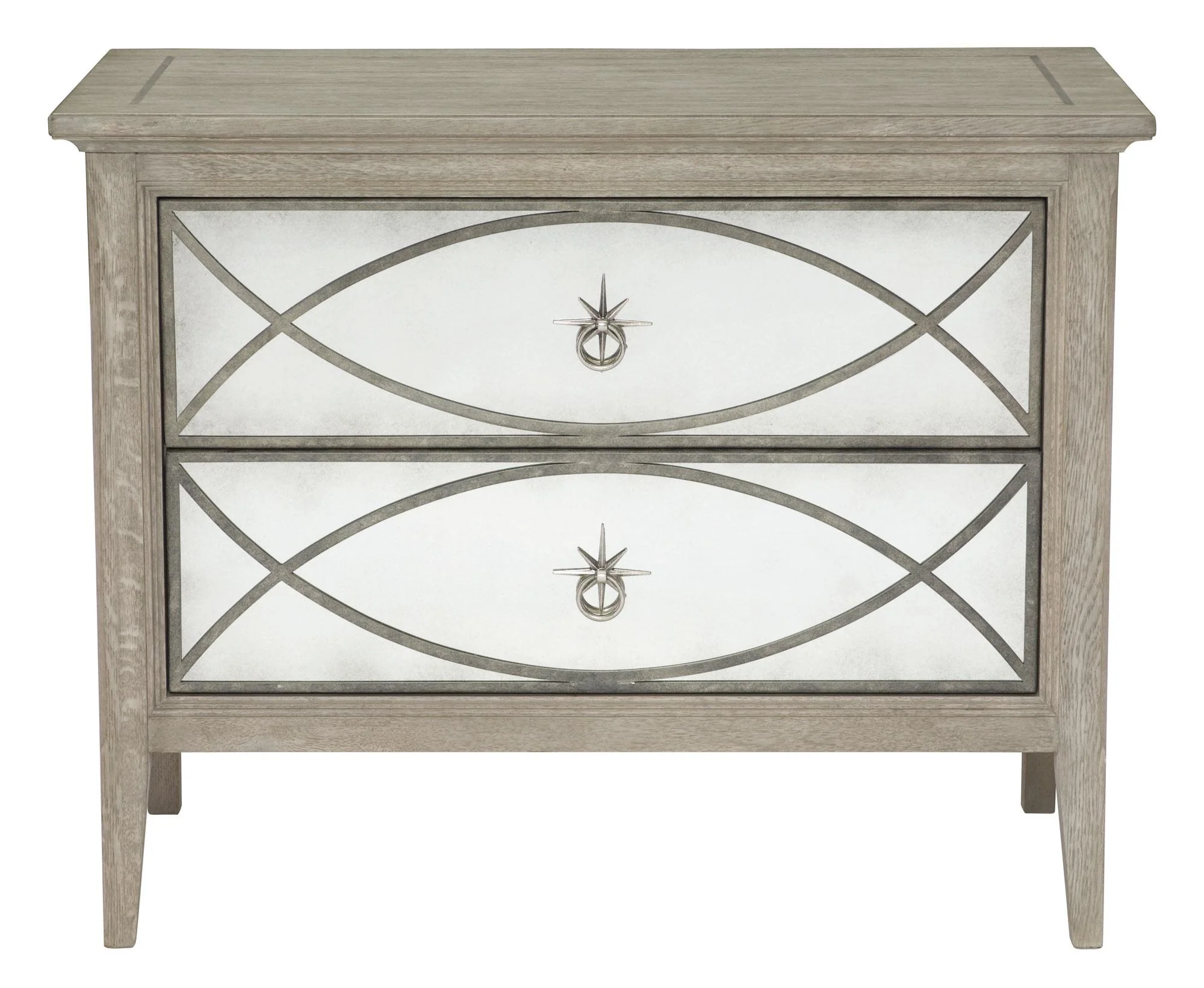 Bernhardt Marquesa 2-Drawer Nightstand in Gray Cashmere Finish 359-234N