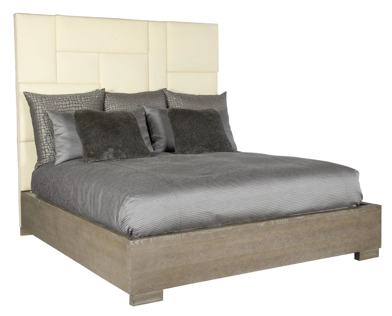 Bernhardt Mosaic California King Upholstered Bed in Dark Taupe 373H65-FR65