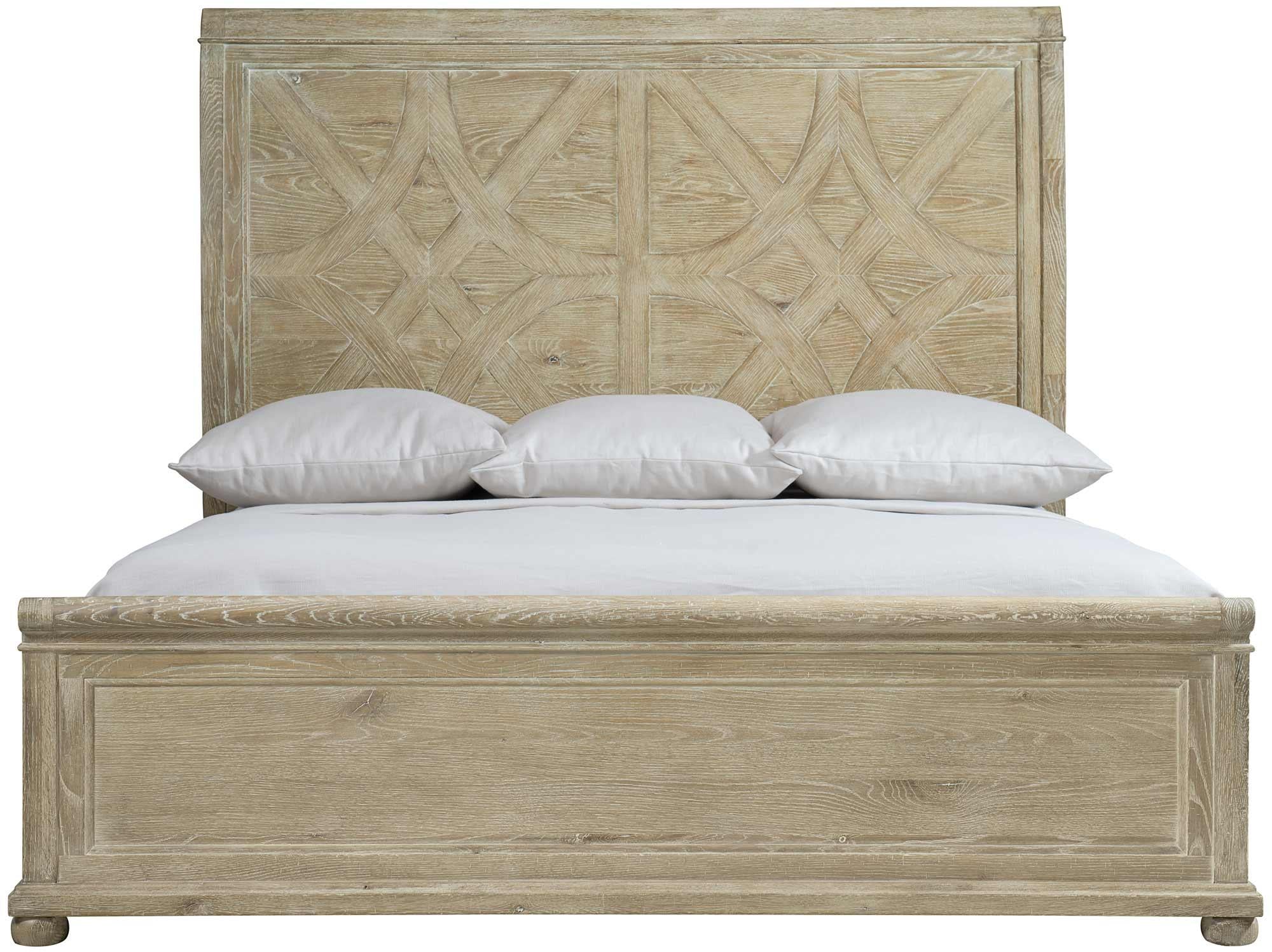 Bernhardt Rustic Patina King Sleigh Bed in Sand