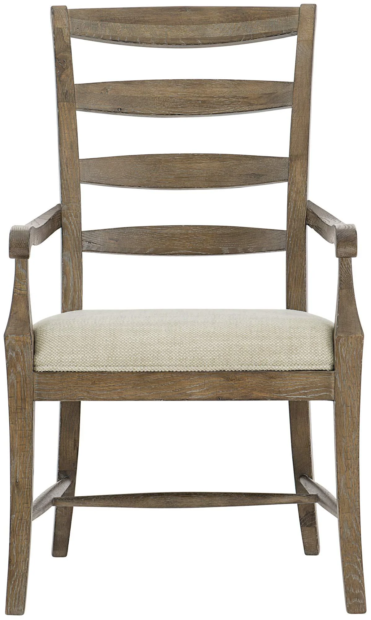 Bernhardt Rustic Patina Ladderback Arm Chair in Peppercorn 387-556D (Set of 2)
