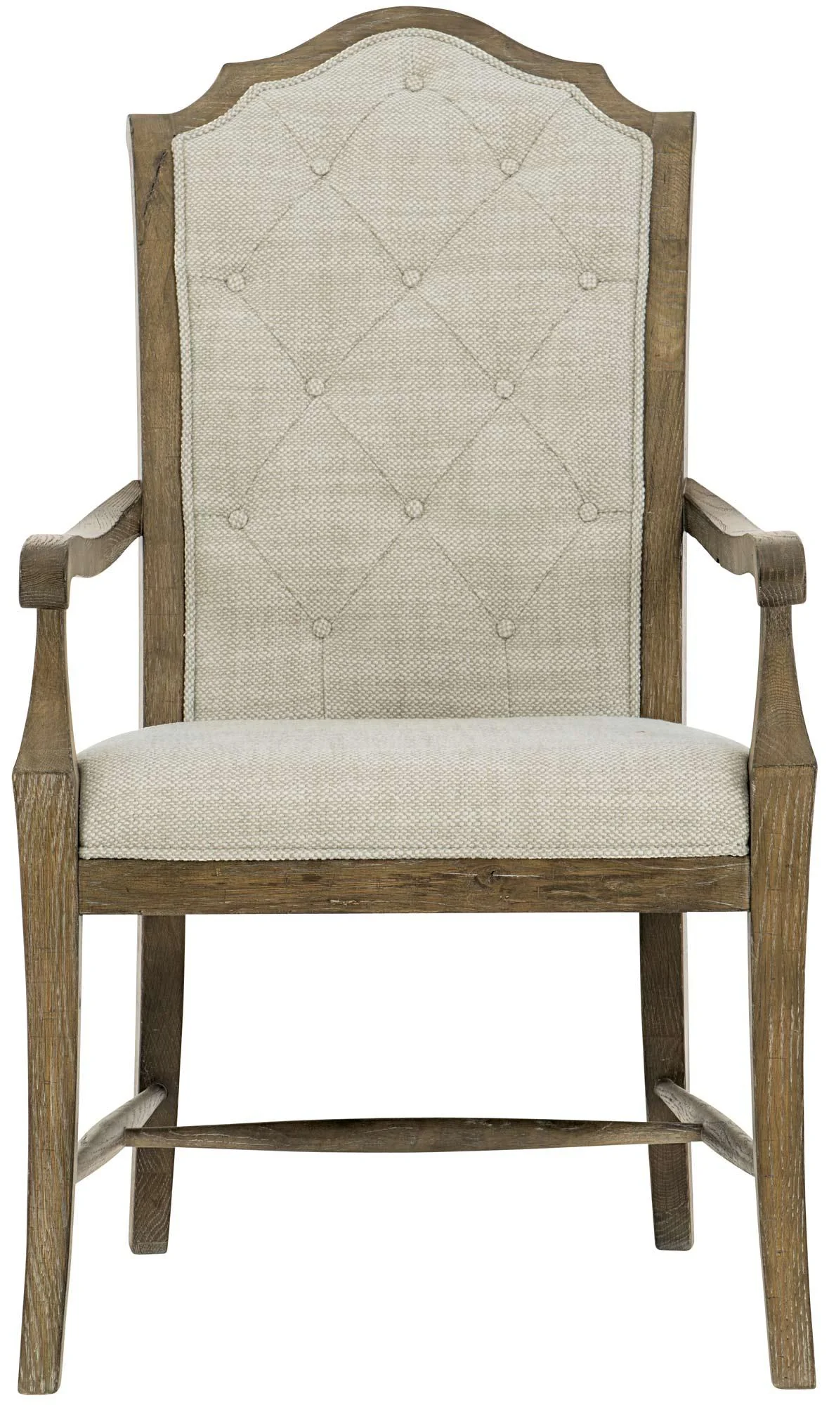 Bernhardt Rustic Patina Upholstered Arm Chair in Peppercorn 387-562D (Set of 2)