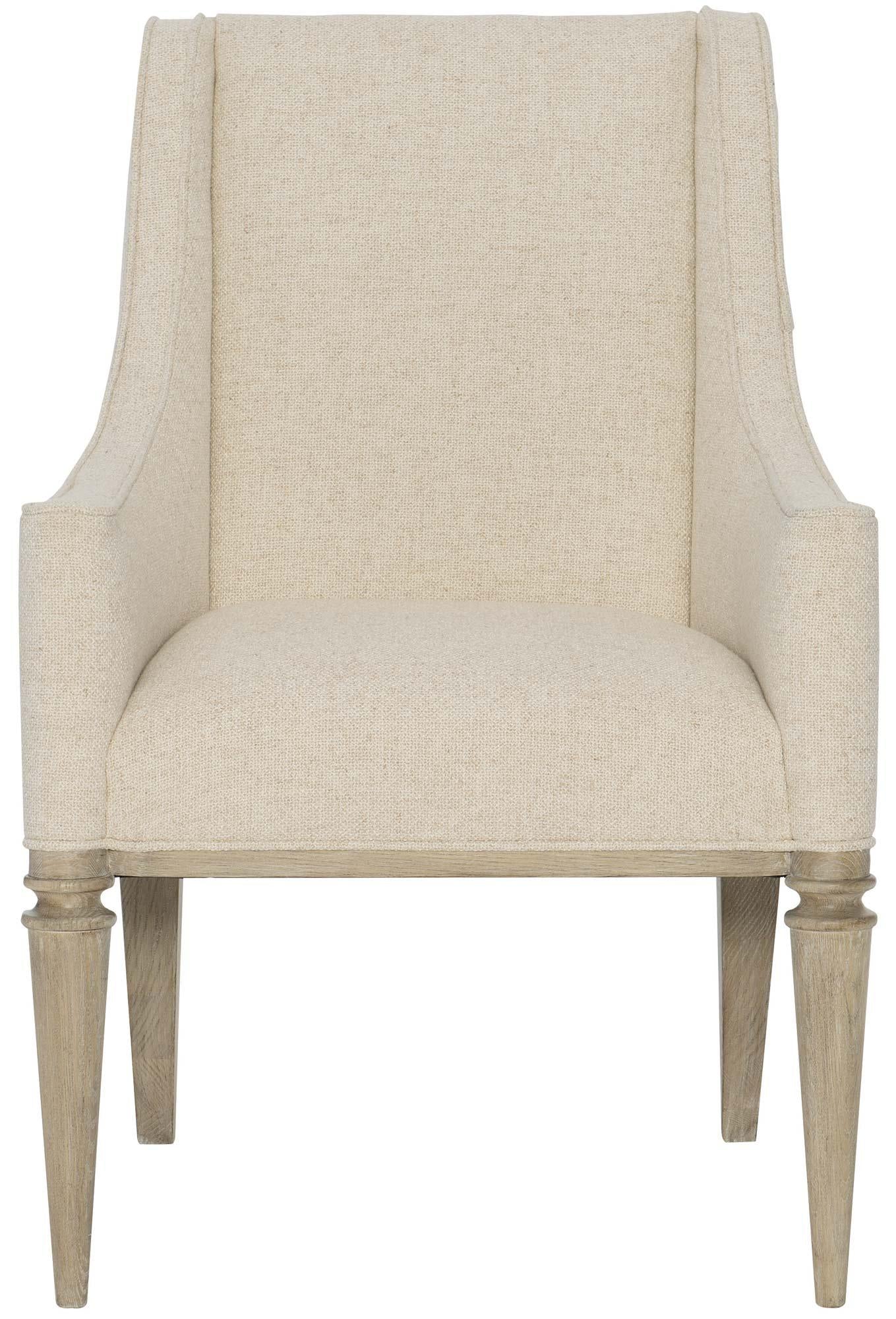 Bernhardt Santa Barbara Upholstered Dining Arm Chair in Sandstone (Set of 2) 385-548