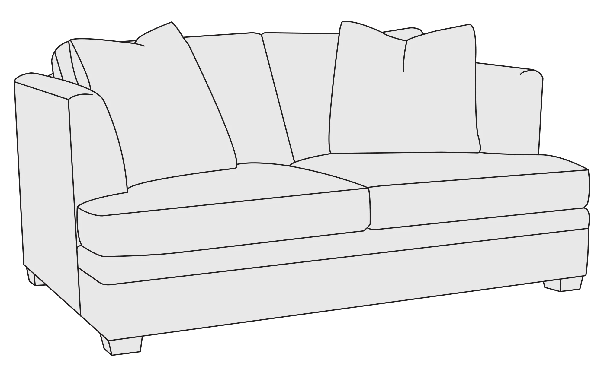 Bernhardt Upholstery Conway Loveseat in Fabric B1065