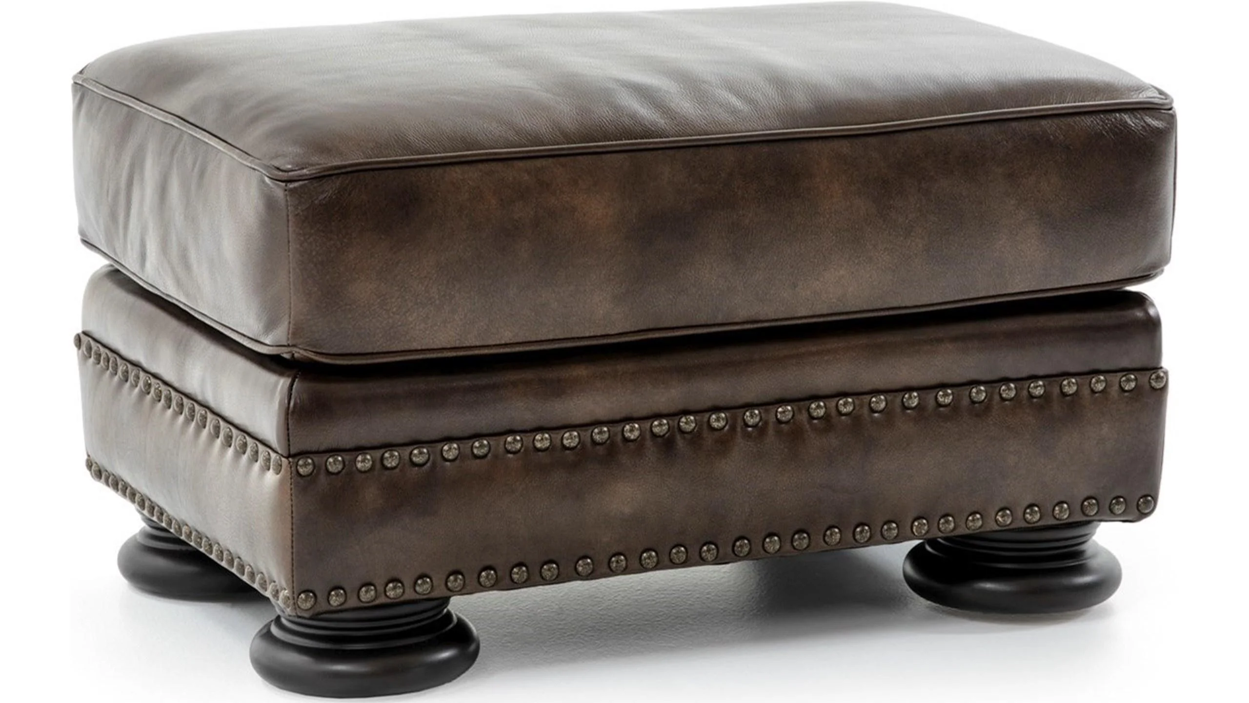 Bernhardt Upholstery Foster Leather Ottoman 5371L2