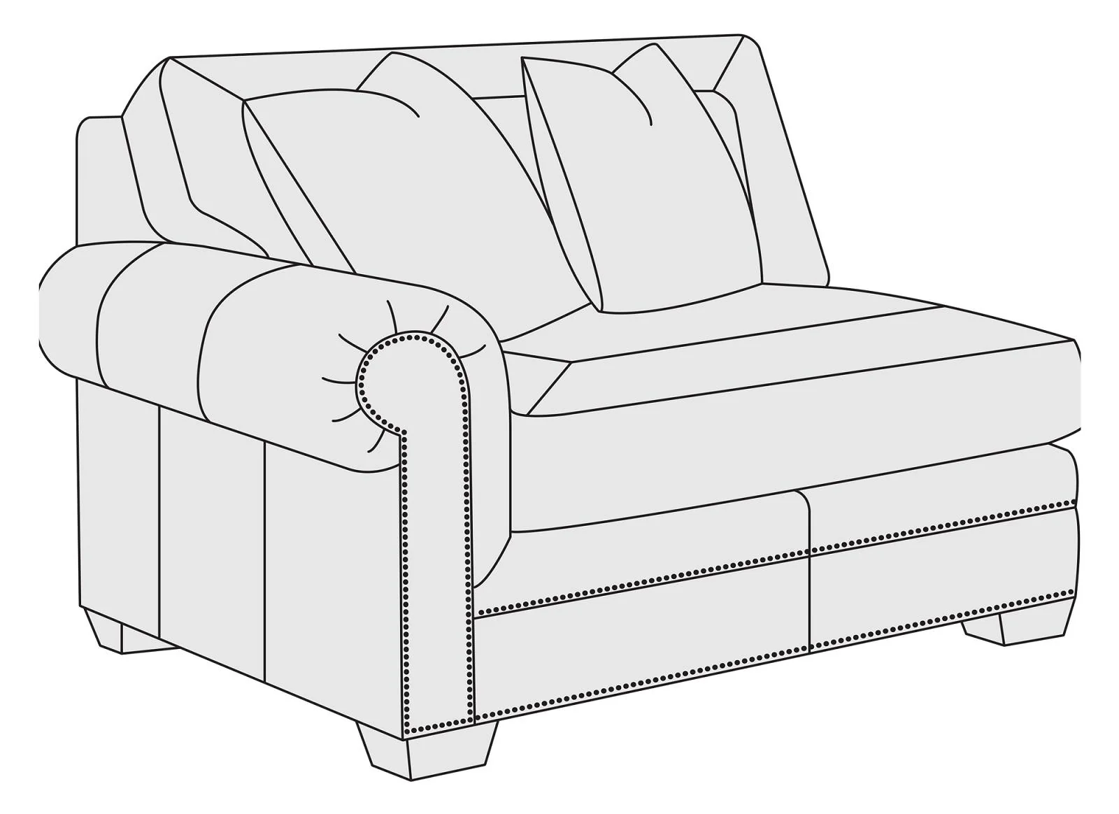 Bernhardt Upholstery Grandview Leather Left Arm Chair 7236L
