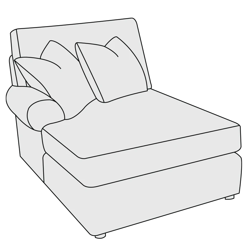 Bernhardt Upholstery Perrin Left Arm Chaise B8938