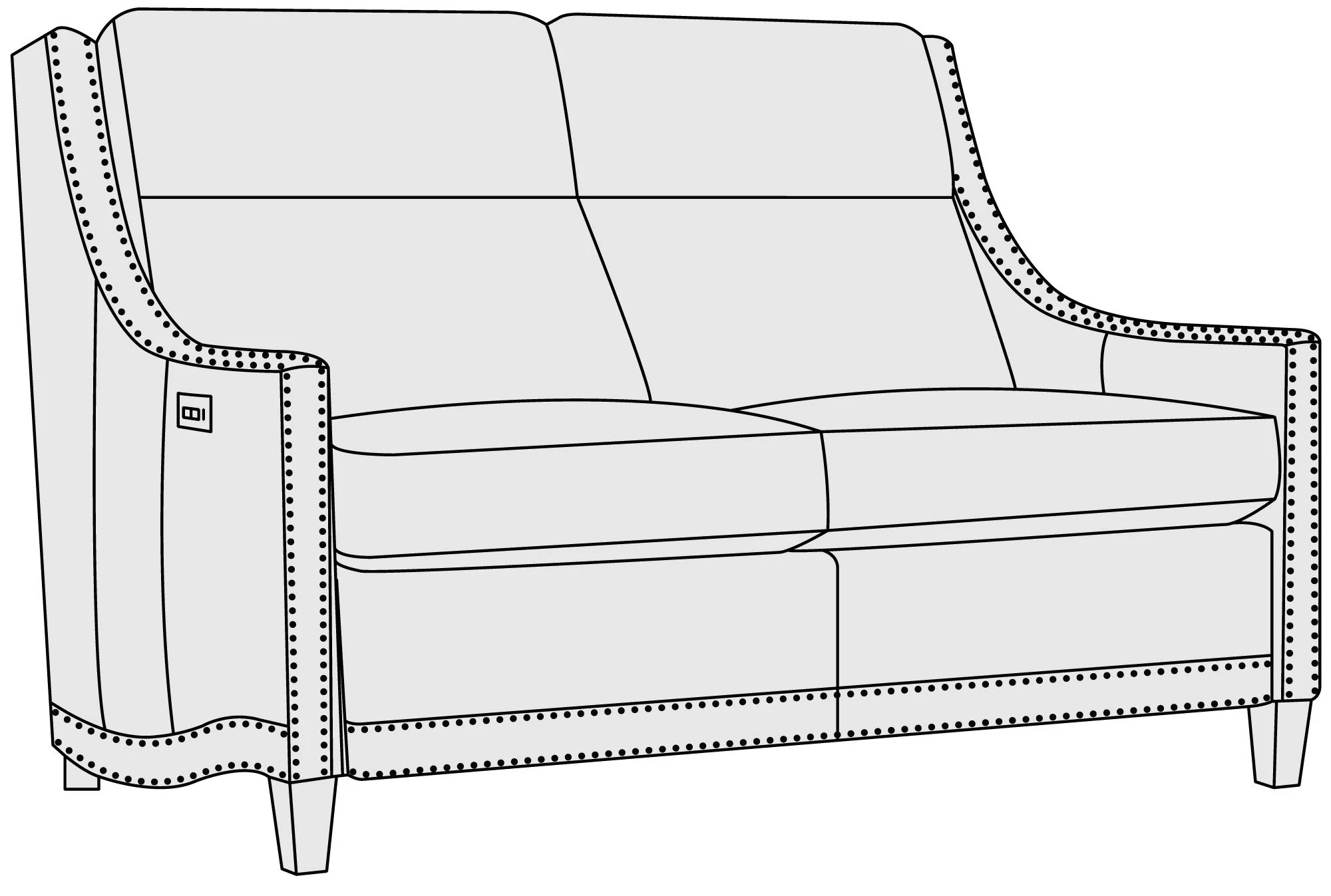Bernhardt Upholstery Richmond Leather Power Motion Loveseat 5505RBO