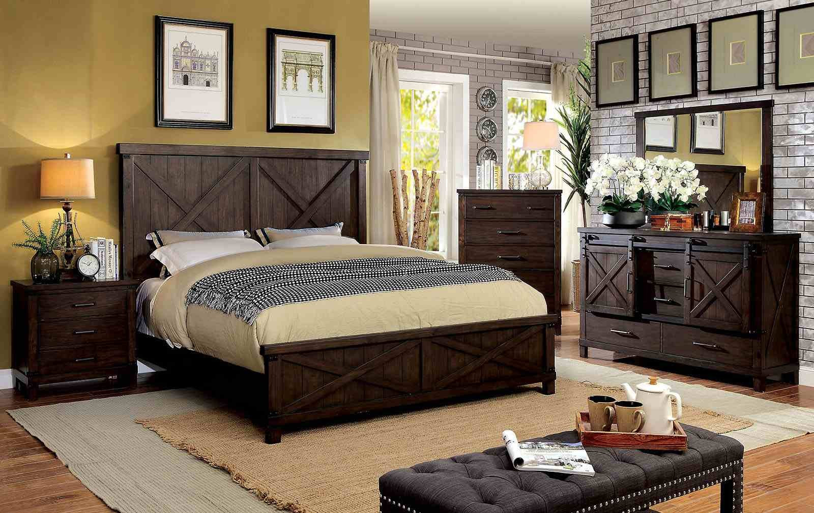 Bianca E.King Bed, Dark Walnut - Image 4