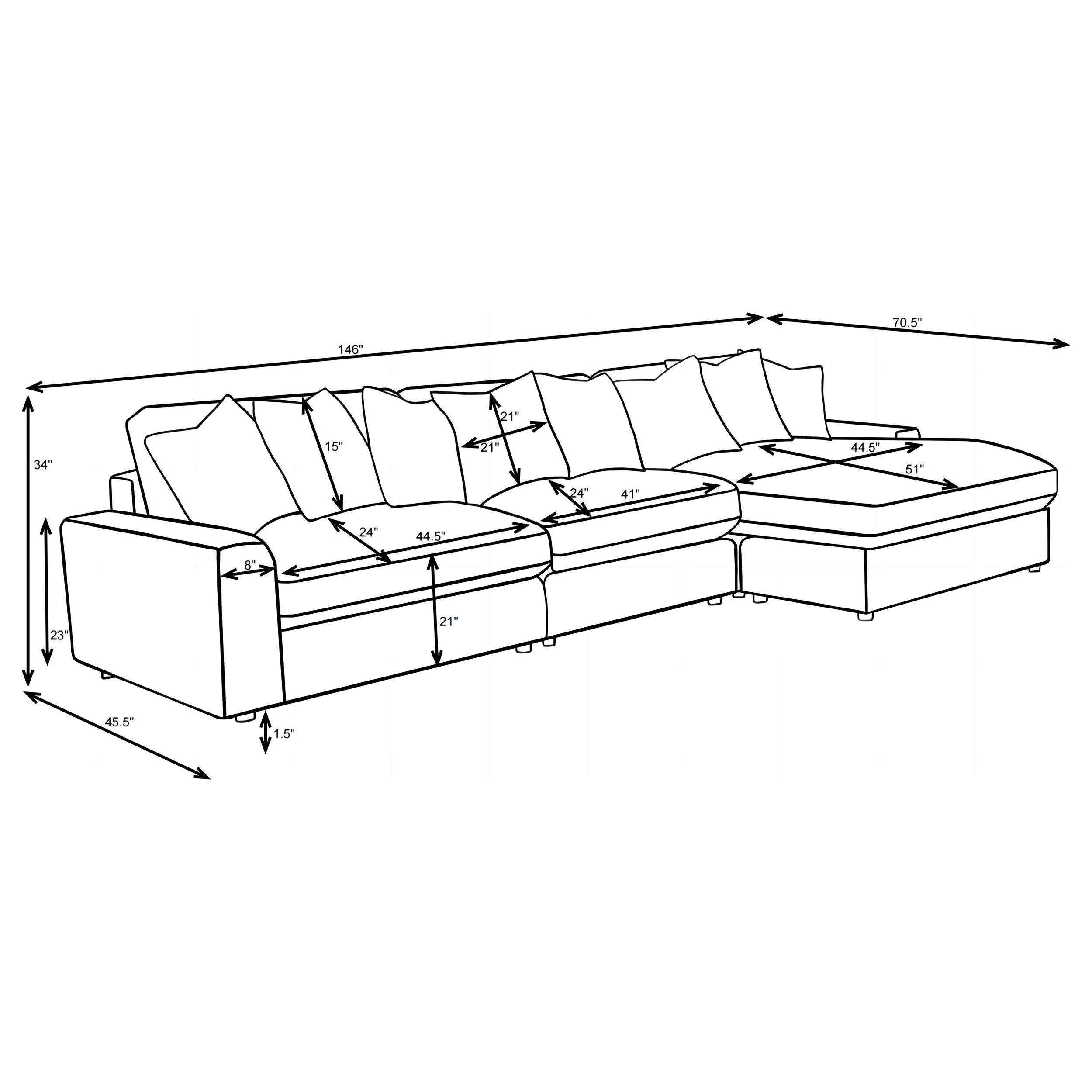Blaine Sectional Sofa - Image 54