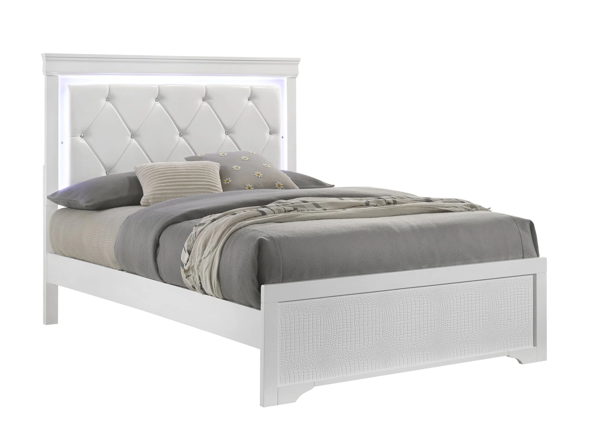 Blaze Queen Bed White