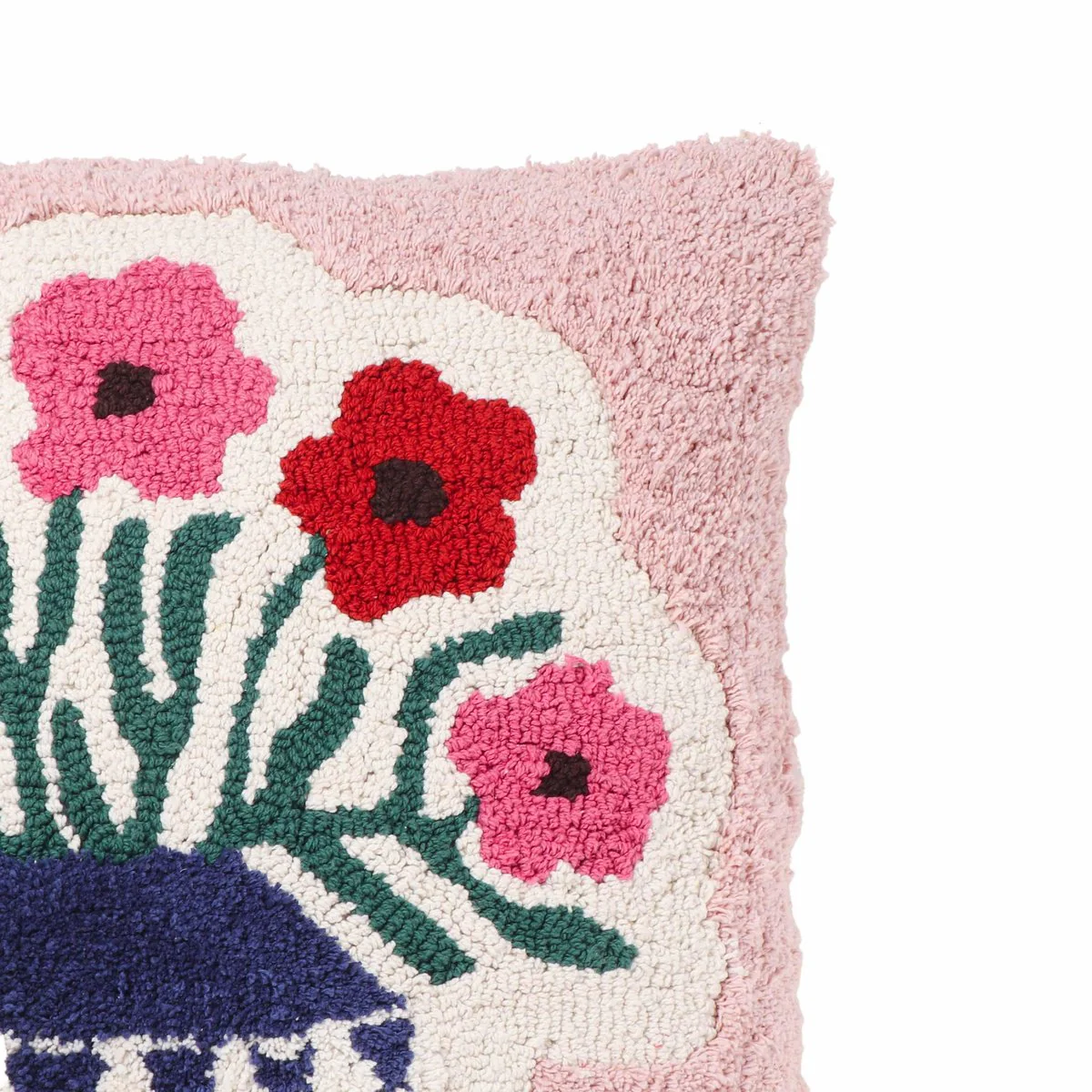Blossom Tufted Cotton 20" Square Accent Pillow - COVER - Image 4