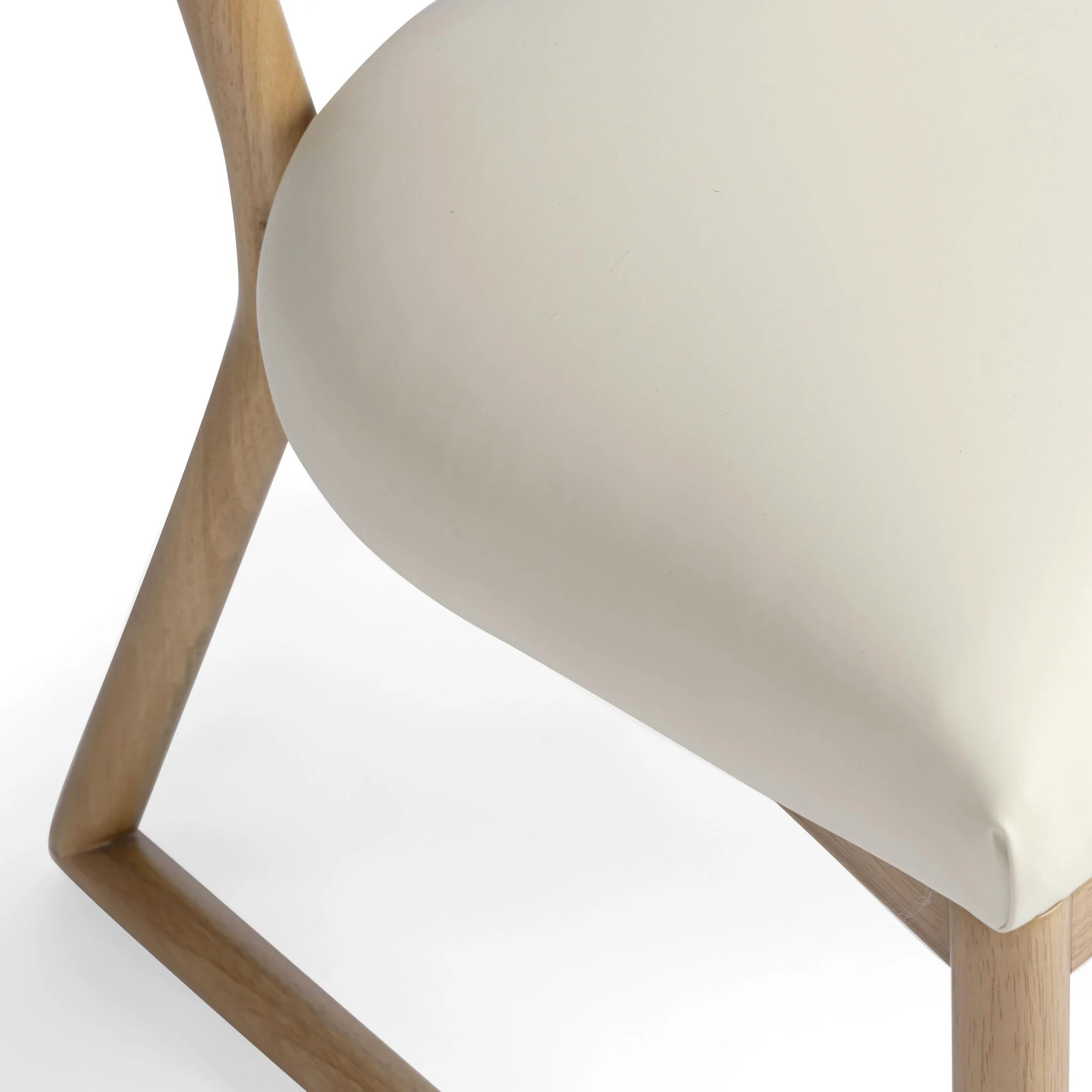 Bobbie Cream Vegan Leather Dining Chair - Image 6