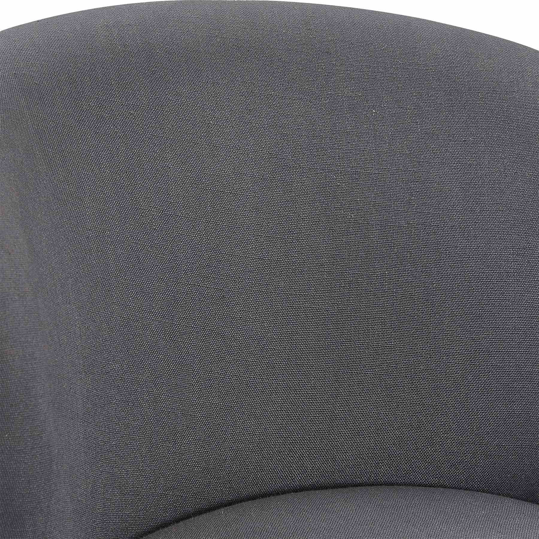 Brandy 30" Bar Height Swivel Gray Fabric and Espresso Wood Bar Stool - Image 7