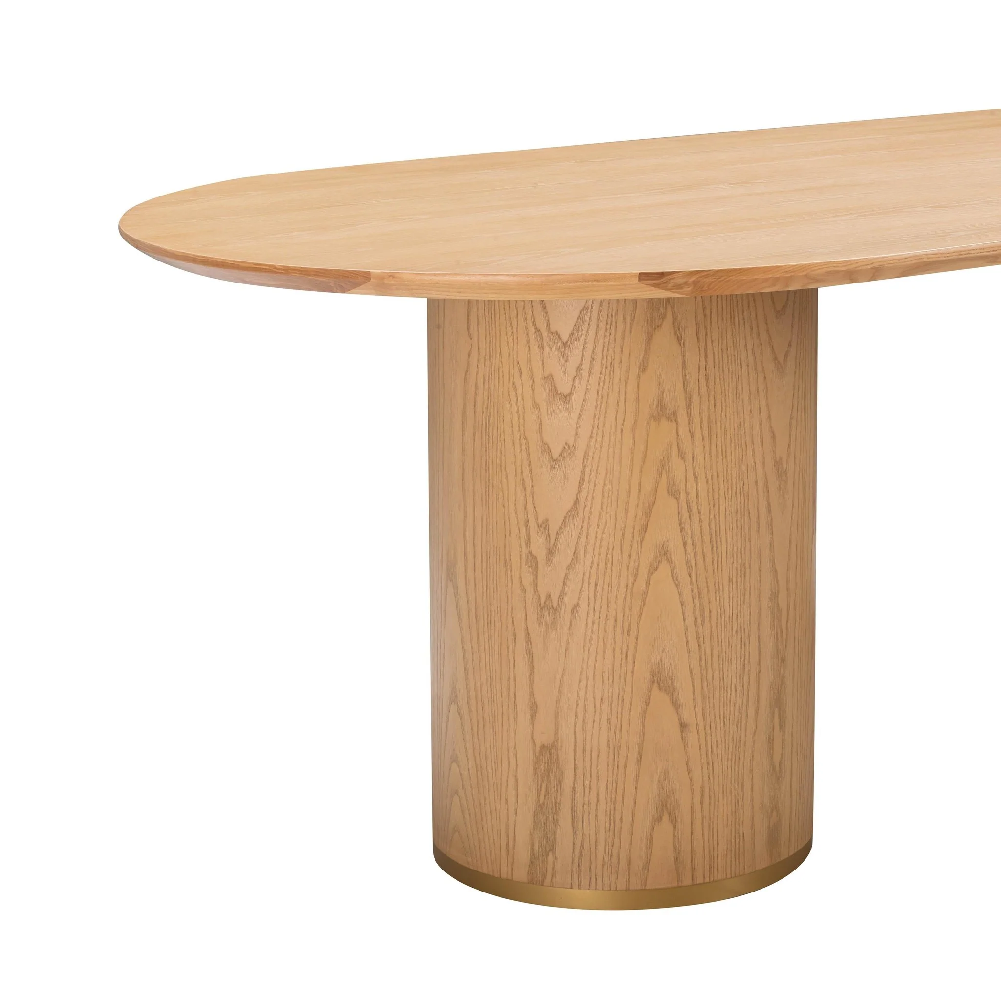 Brandy Natural Ash Wood Oval Dining Table - Image 8