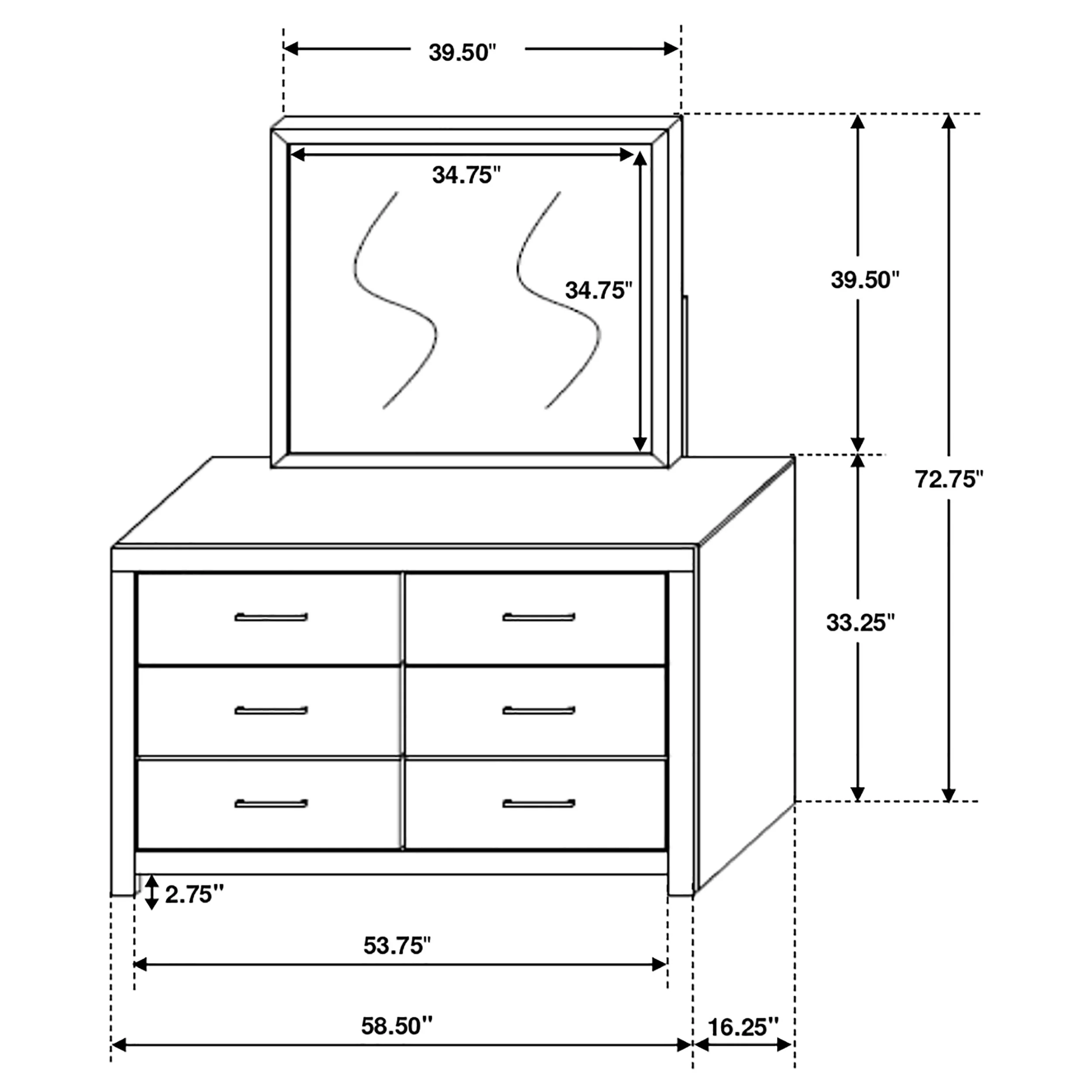 Brantford Dresser with Mirror - Image 25