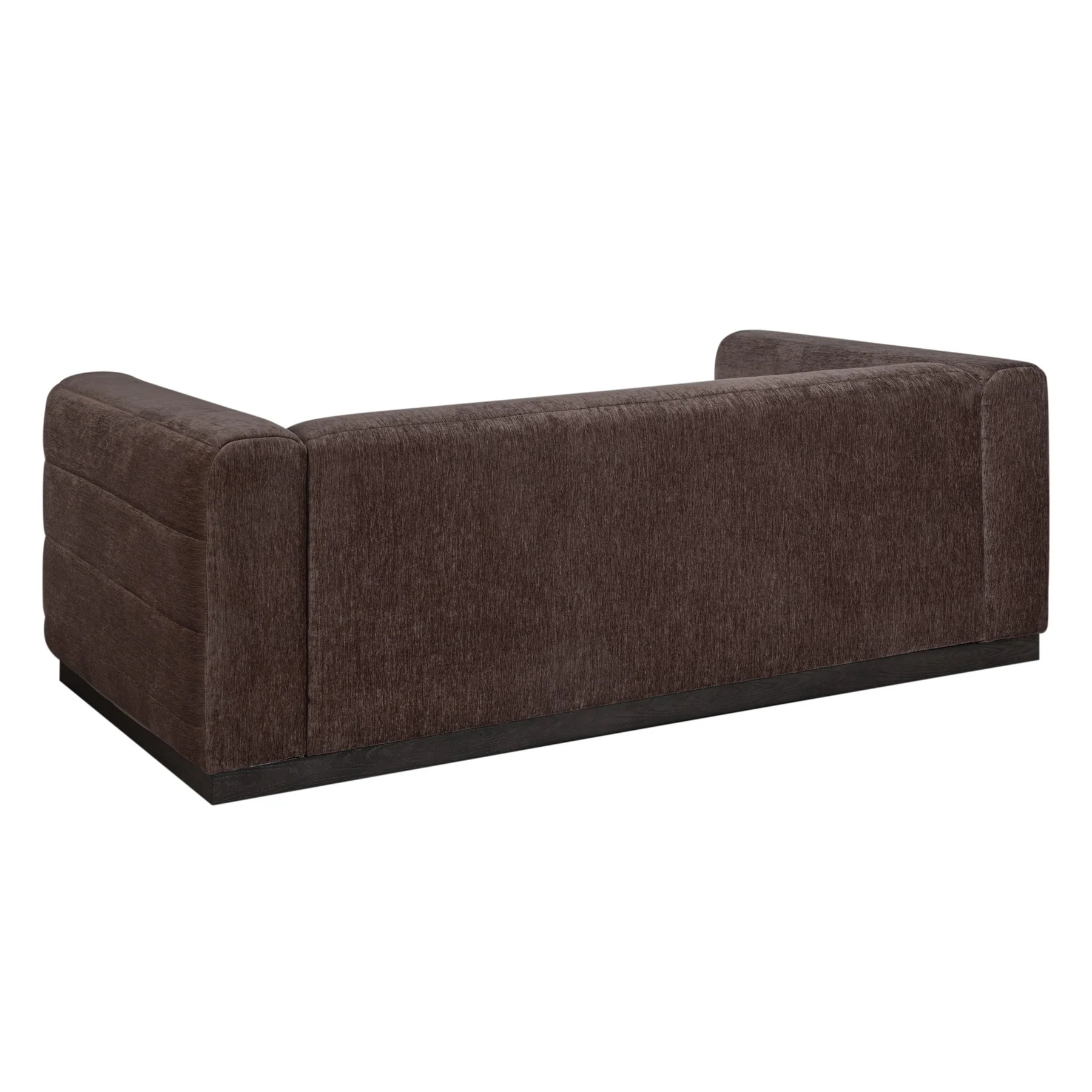 Brea 90.5 in. 3-Seater Sofa in Mocha Bean Fabric with Rectangular Seat and Square Arms - Image 3