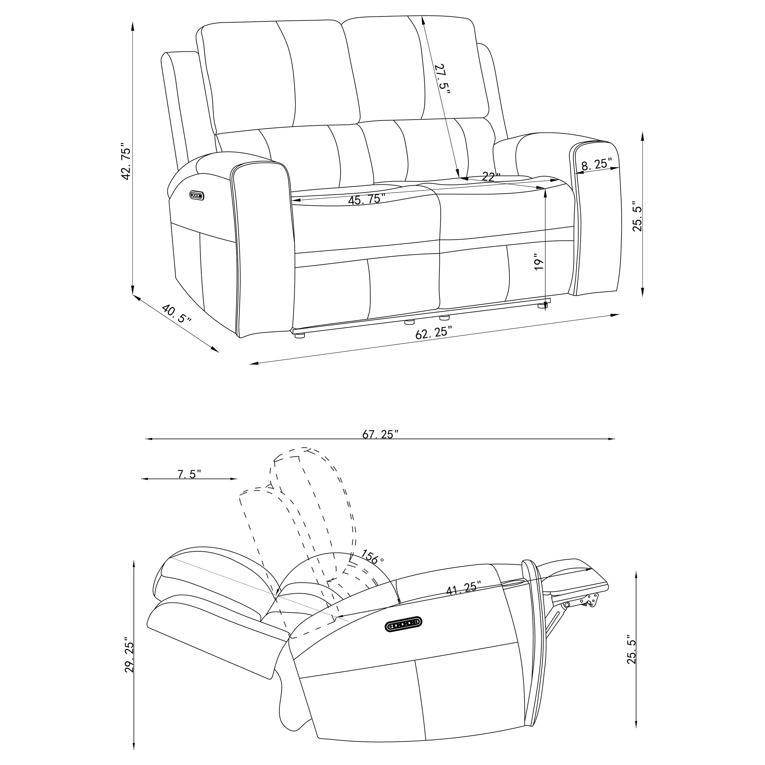 Brickston Triple Power Reclining Loveseat - Image 14