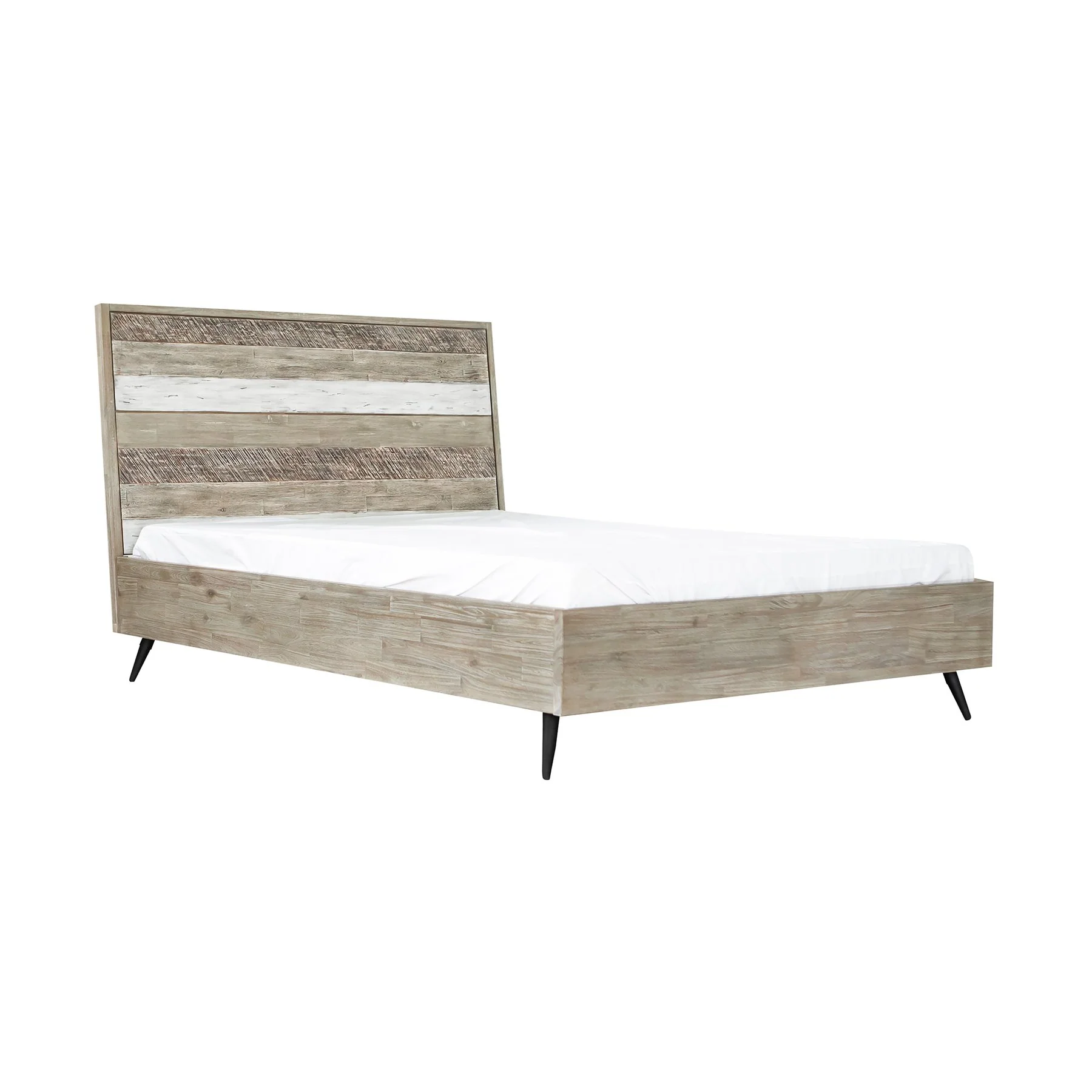 Bridges 3 Piece Queen Bedroom Set in Two-Tone Acacia Wood - Image 3